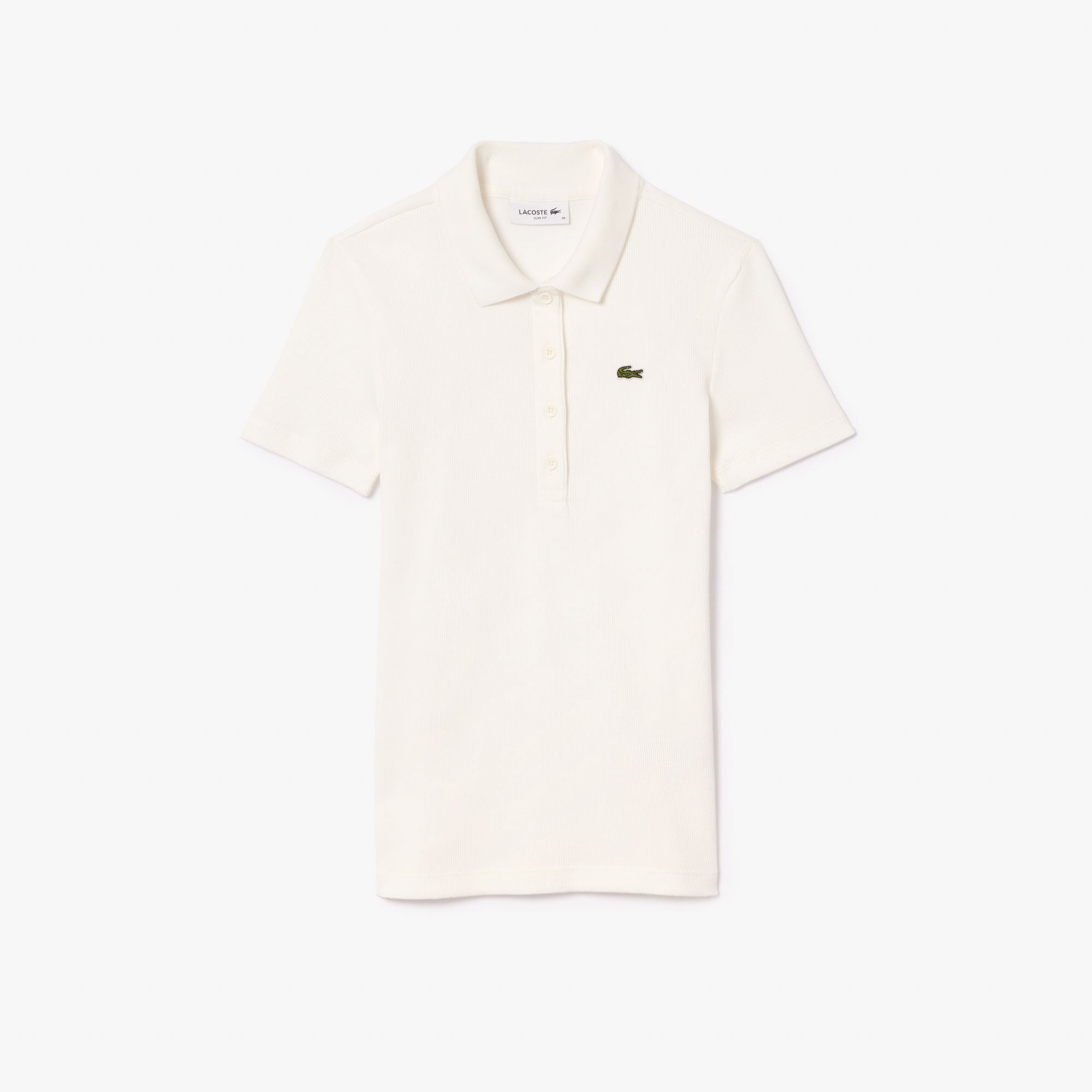 Lacoste L.12.D Kadın Slim Fit Beyaz Polo görsel 4