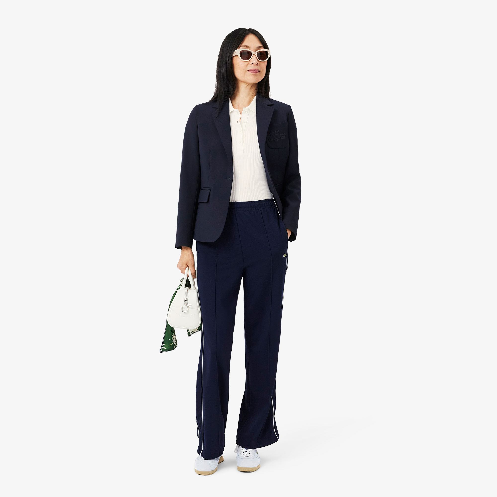 Lacoste L.12.D Kadın Slim Fit Beyaz Polo görsel 5