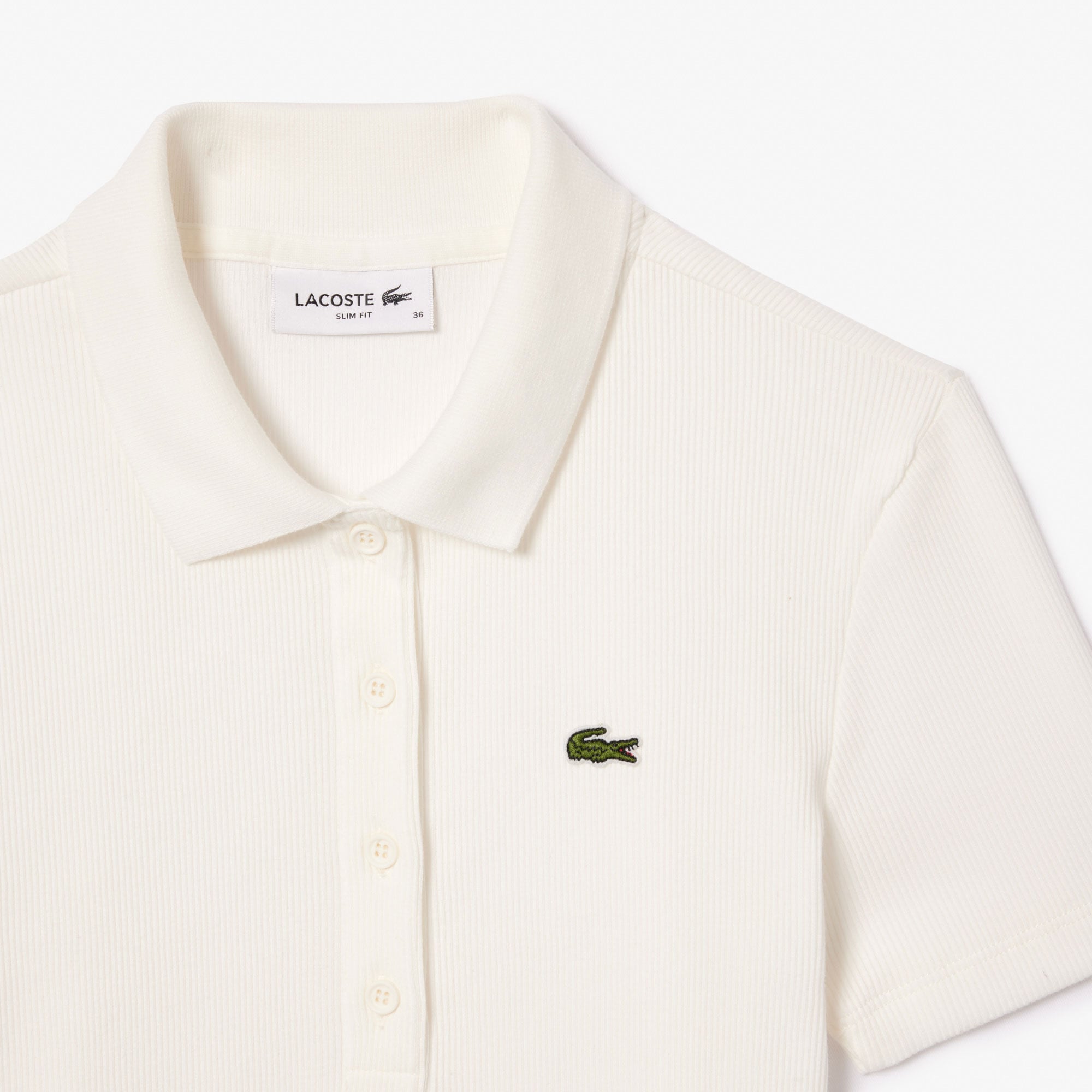 Lacoste L.12.D Kadın Slim Fit Beyaz Polo görsel 6