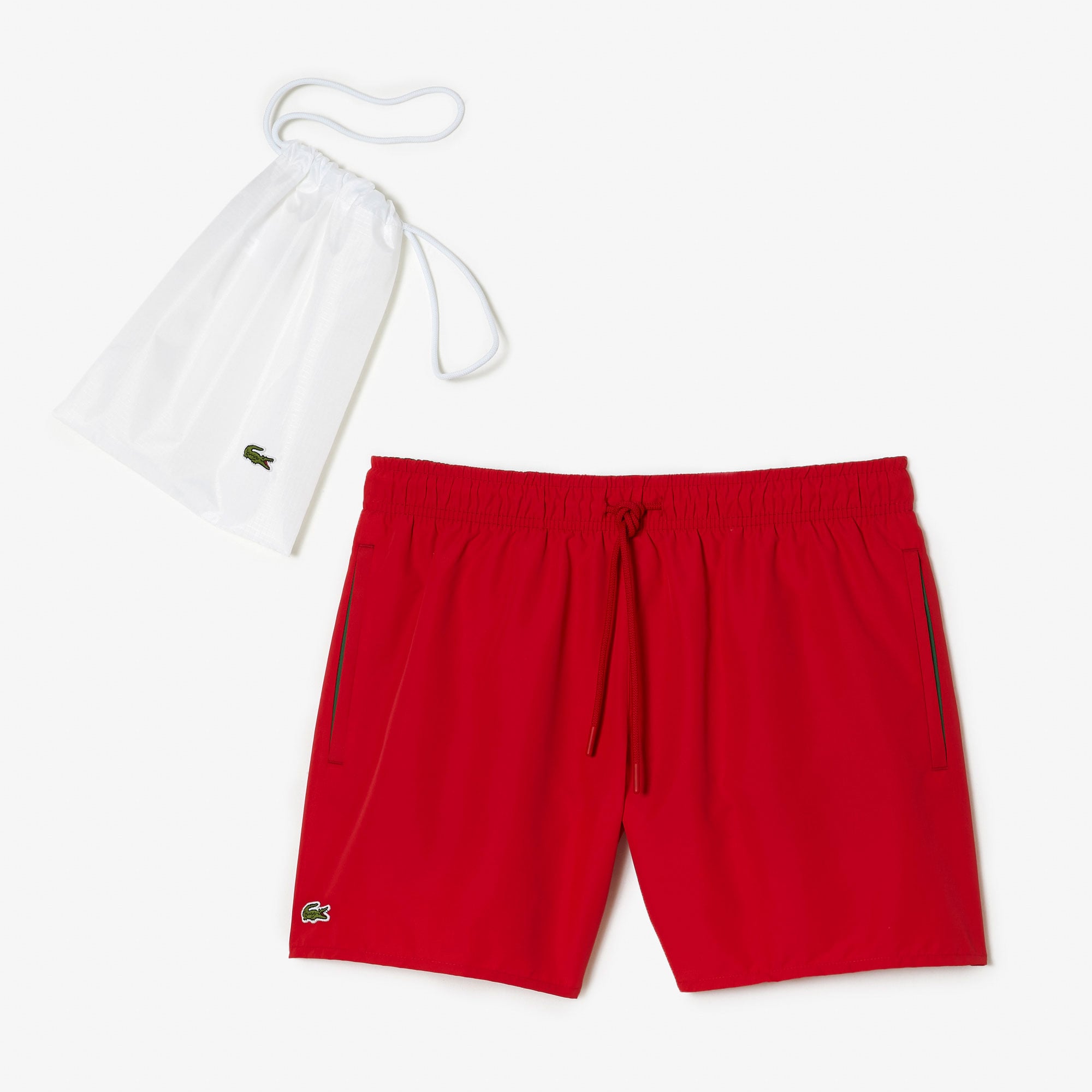 Lacoste Erkek Kırmızı Deniz Şortu görsel 8