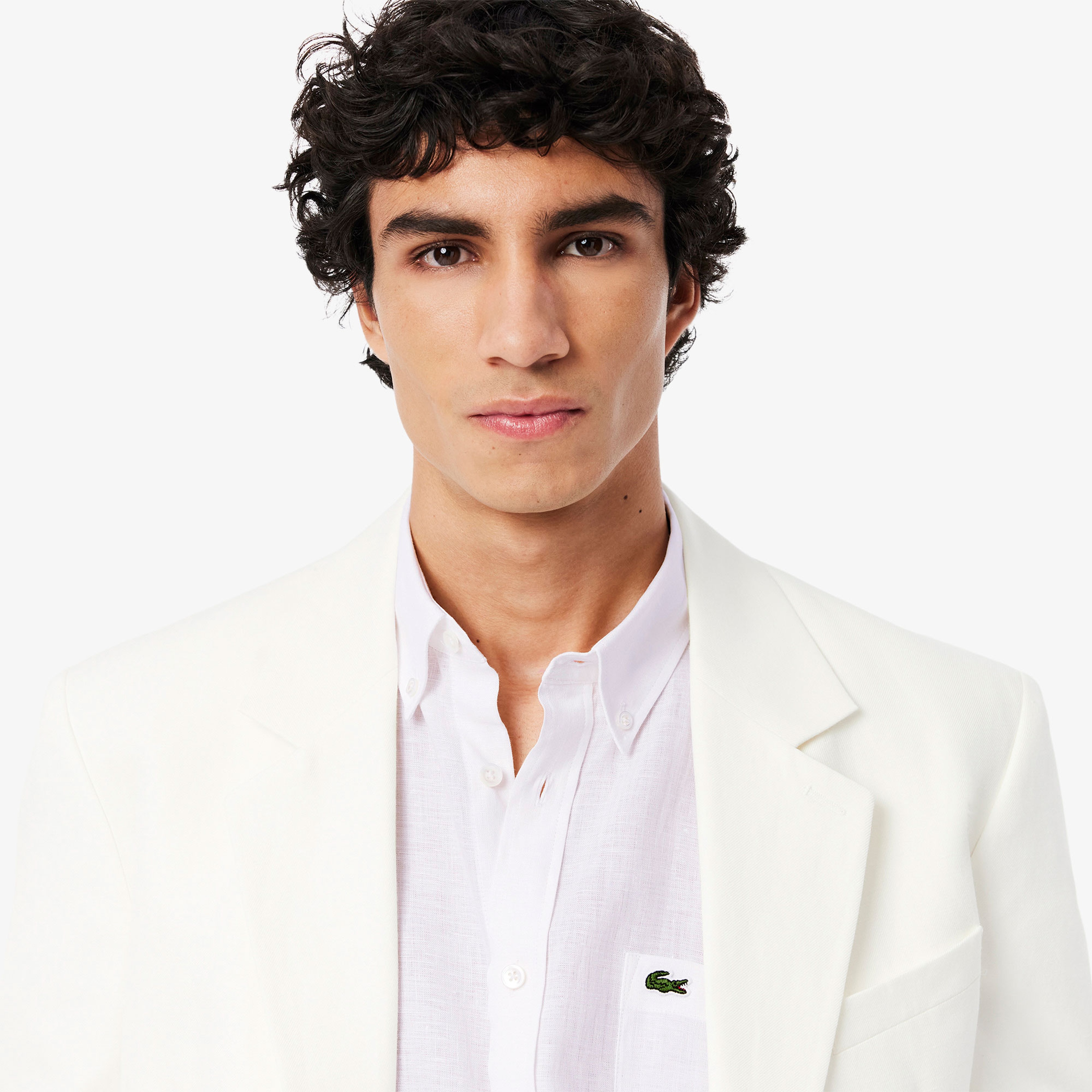 Erkek Regular Fit Kısa Kollu Düğmeli Yaka Keten Beyaz Gömlek Erkek Regular Fit Kısa Kollu Düğmeli Yaka Keten Beyaz Gömlek