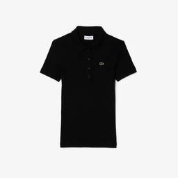L.12.D Kadın Slim Fit Organik Pamuk Siyah Polo Siyah