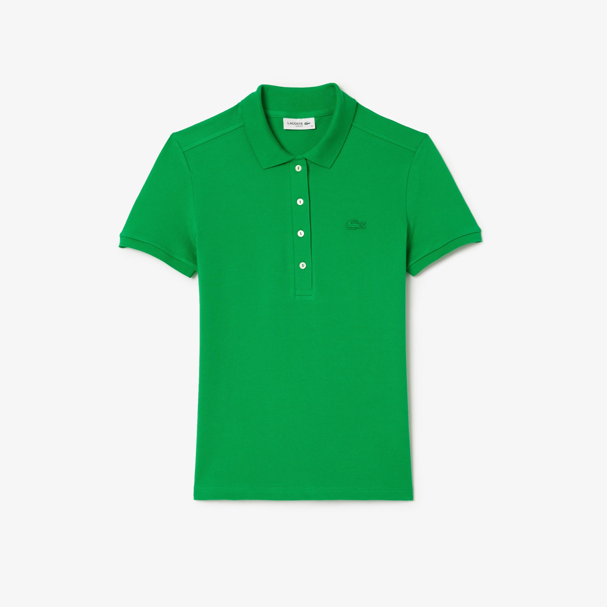 Lacoste L.12.D Kadın Slim Fit Yeşil Polo