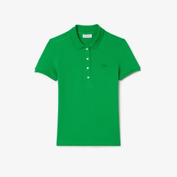 Lacoste L.12.D Kadın Slim Fit Yeşil Polo Yeşil