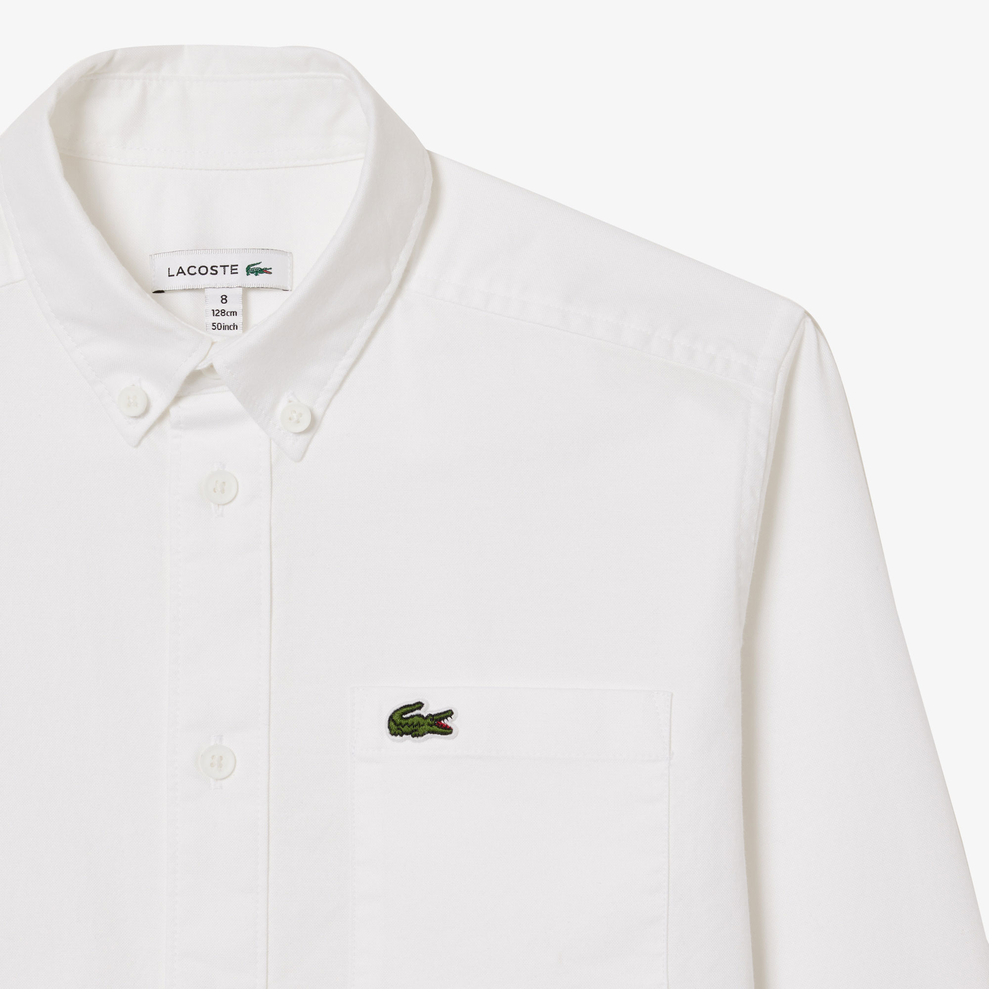 Lacoste Çocuk Uzun Kollu Beyaz Gömlek görsel 3