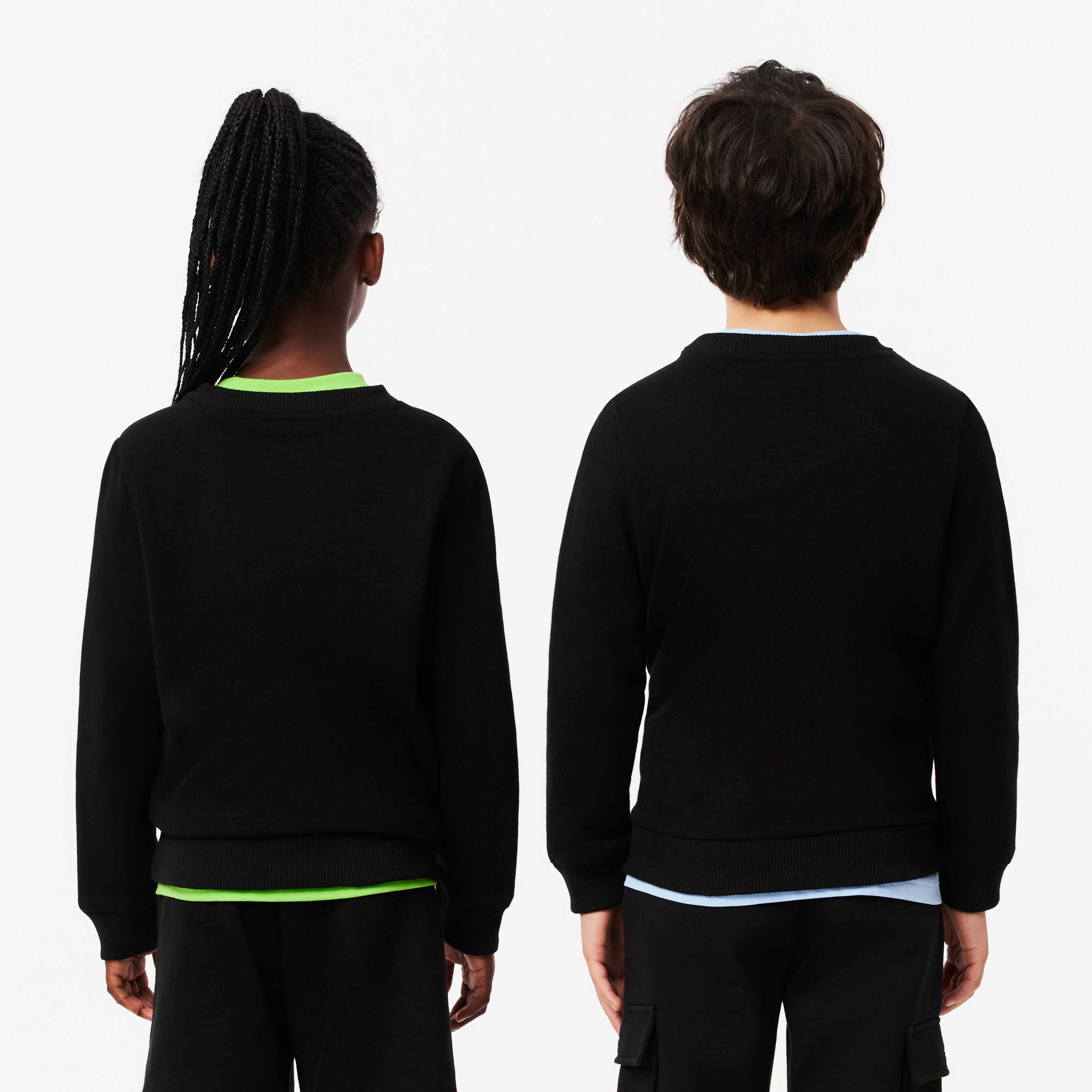 Çocuk Bisiklet Yaka Siyah Sweatshirt