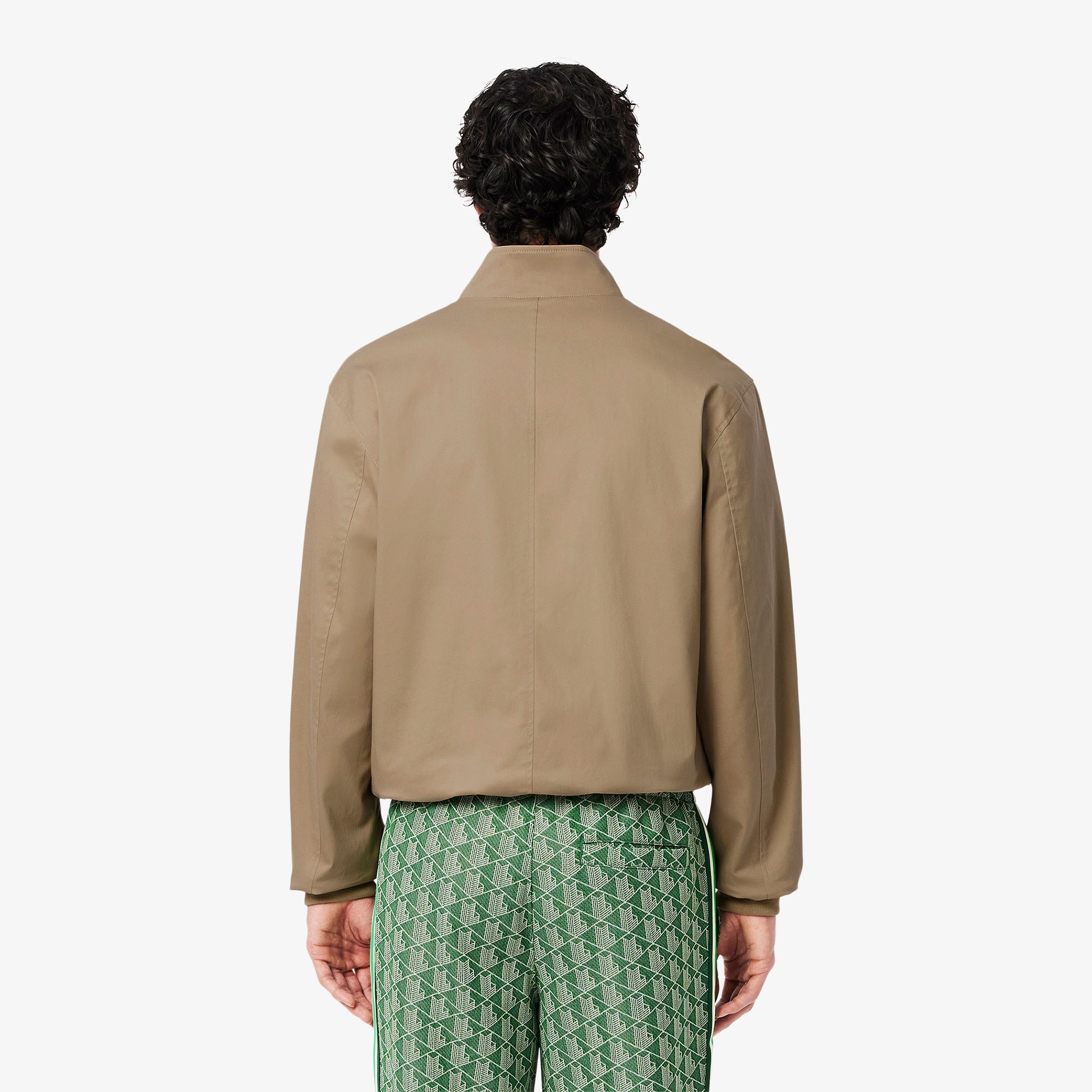 Lacoste Erkek Dik Yaka Kahverengi Yağmurluk