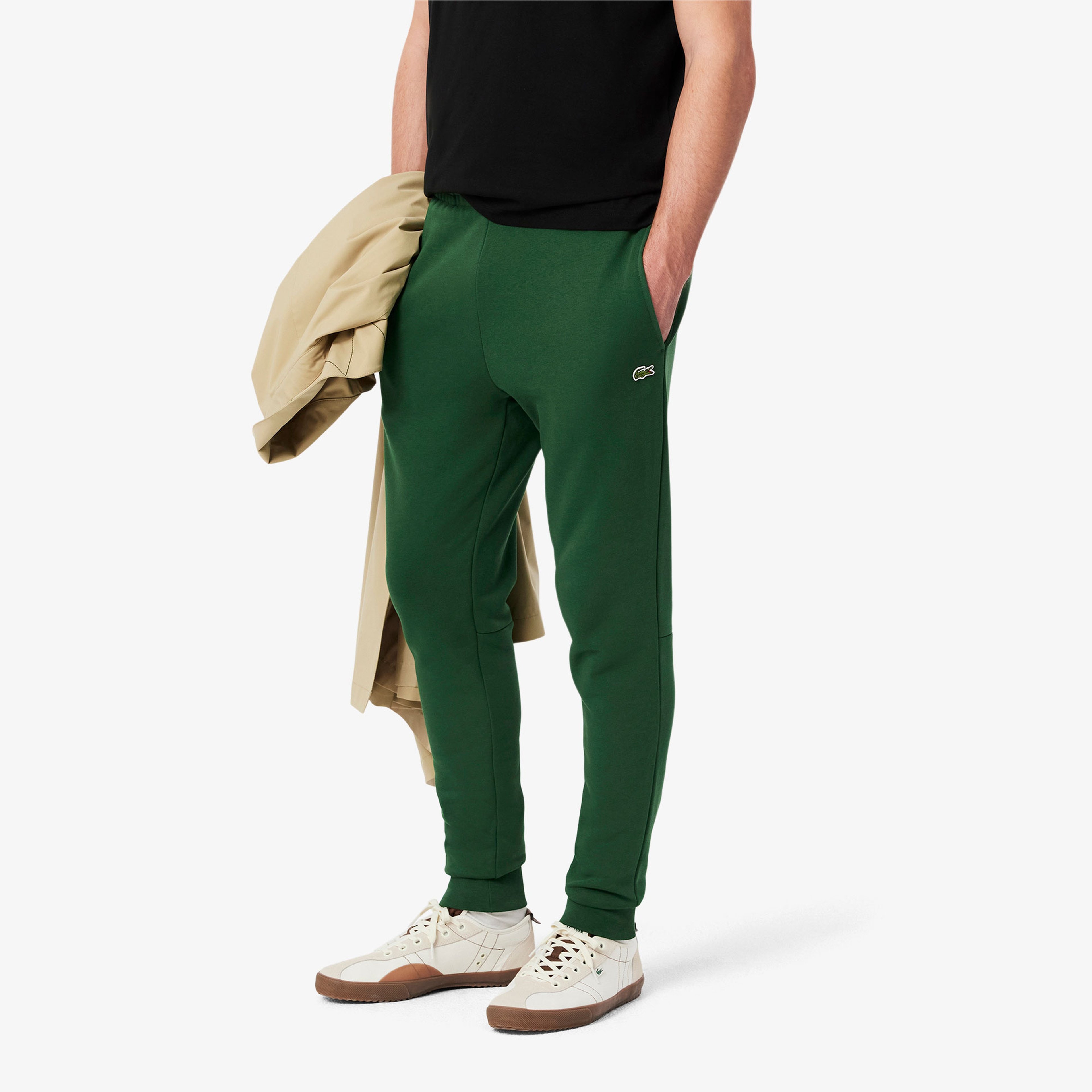 Erkek Slim Fit Koyu Yeşil Eşofman Altı