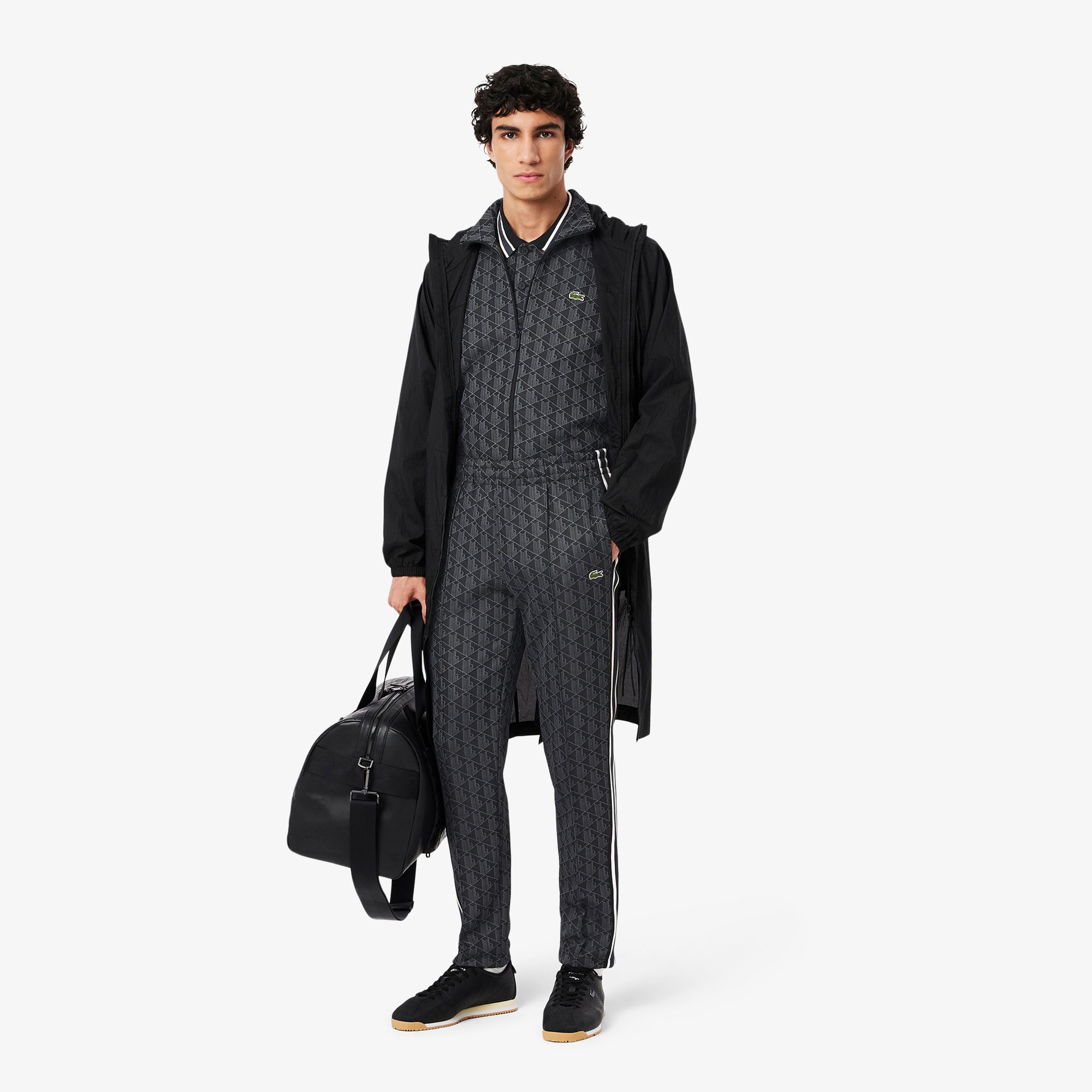 Paris Erkek Regular Fit Monogram Siyah Eşofman Altı