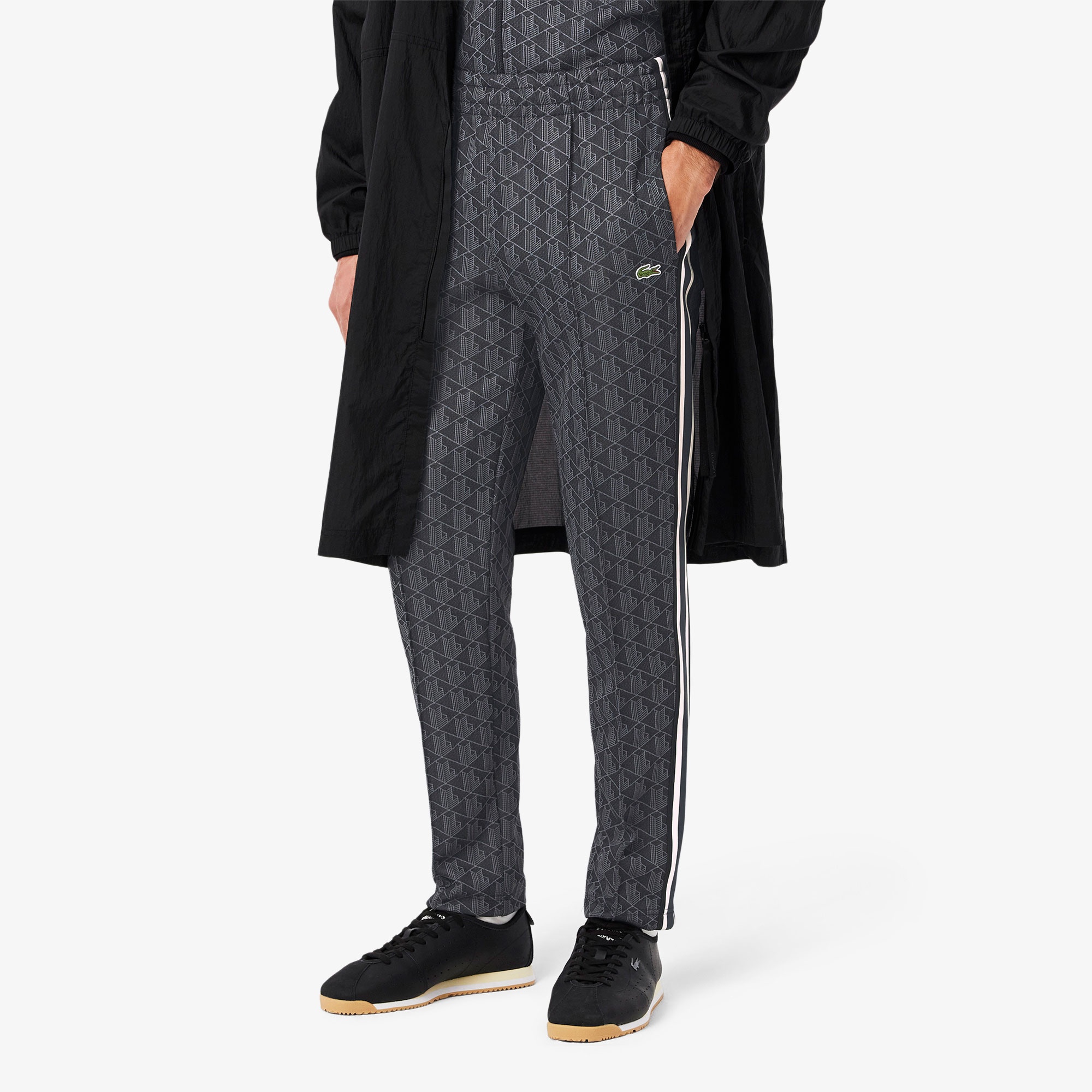 Paris Erkek Regular Fit Monogram Siyah Eşofman Altı