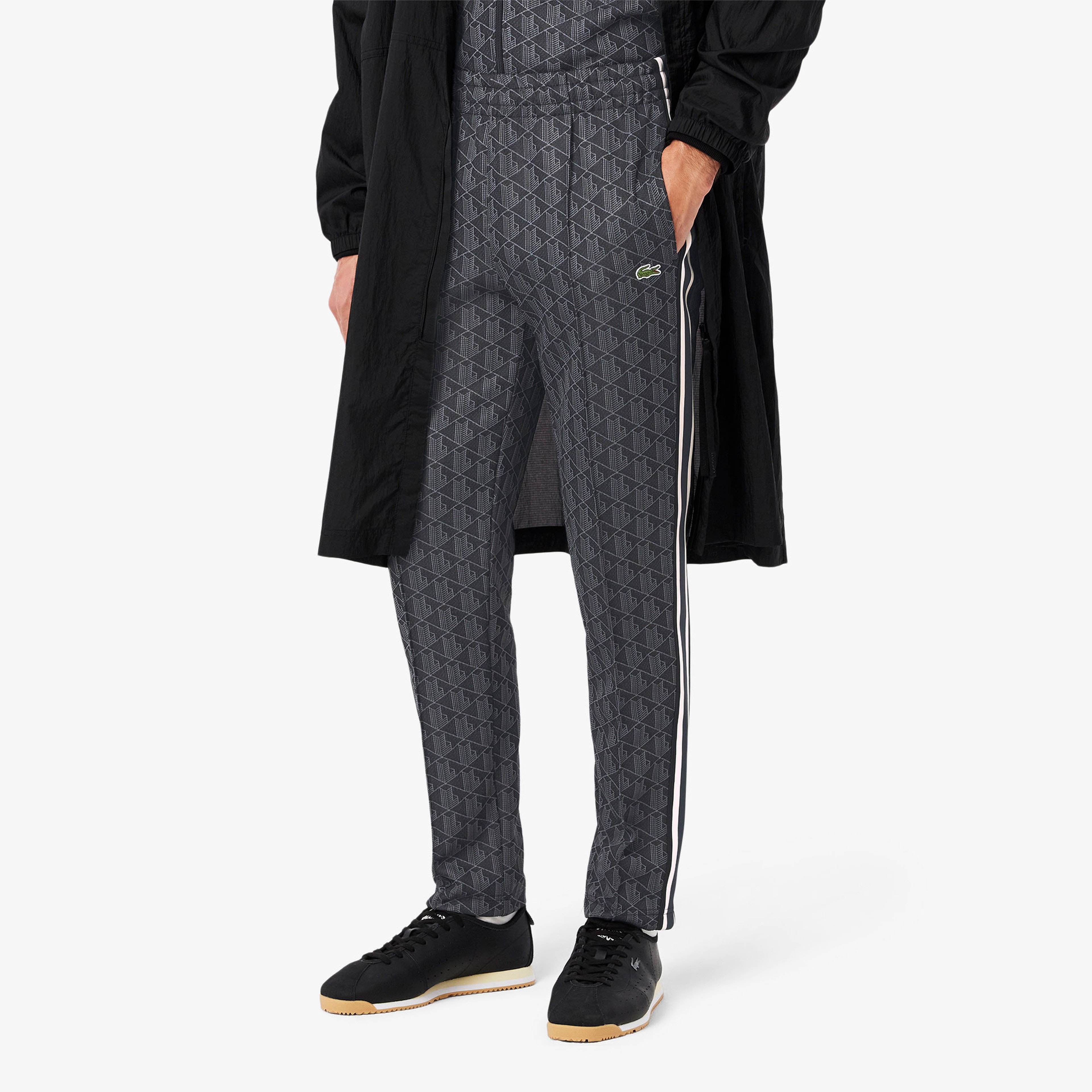 Paris Erkek Regular Fit Monogram Siyah Eşofman Altı