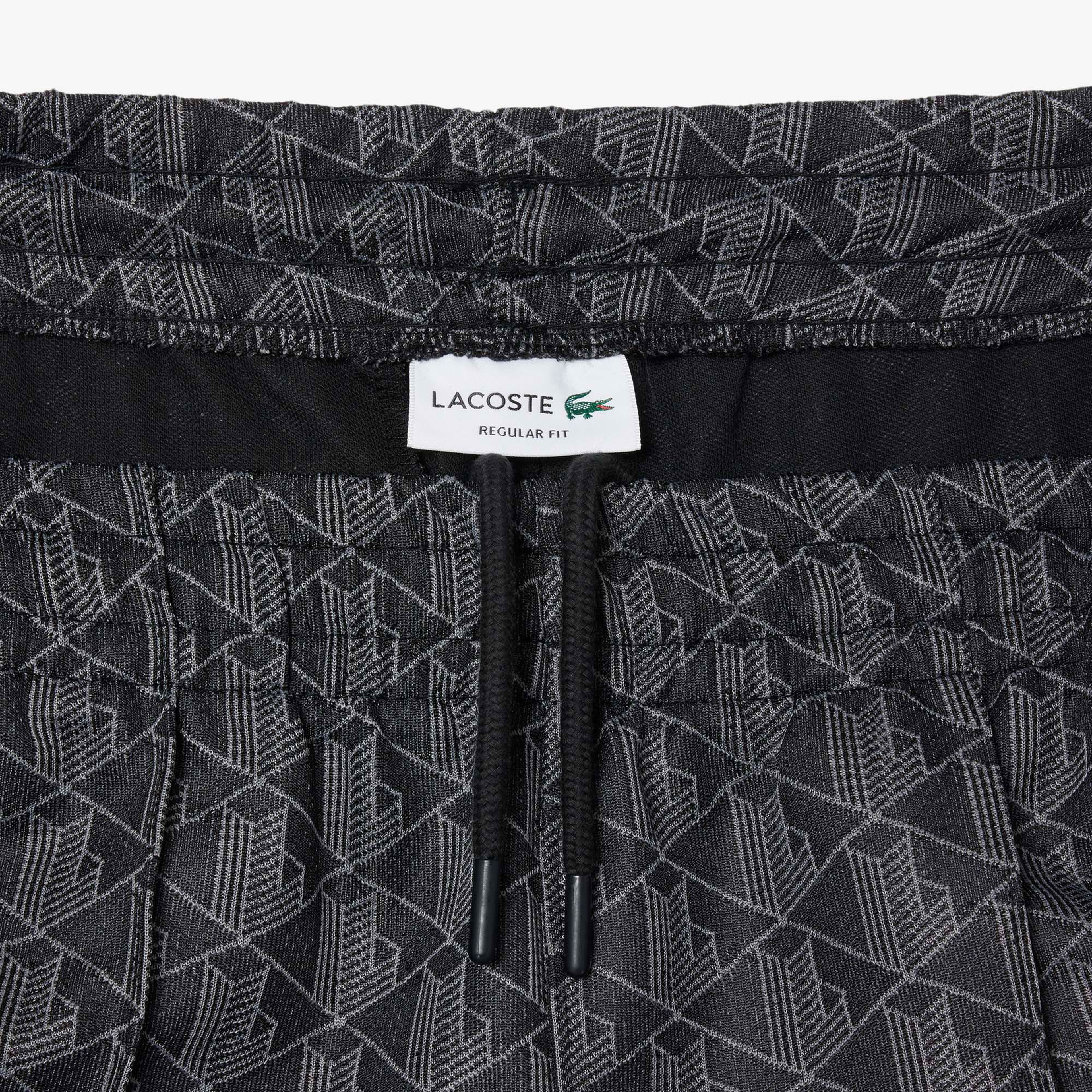 Paris Erkek Regular Fit Monogram Siyah Eşofman Altı