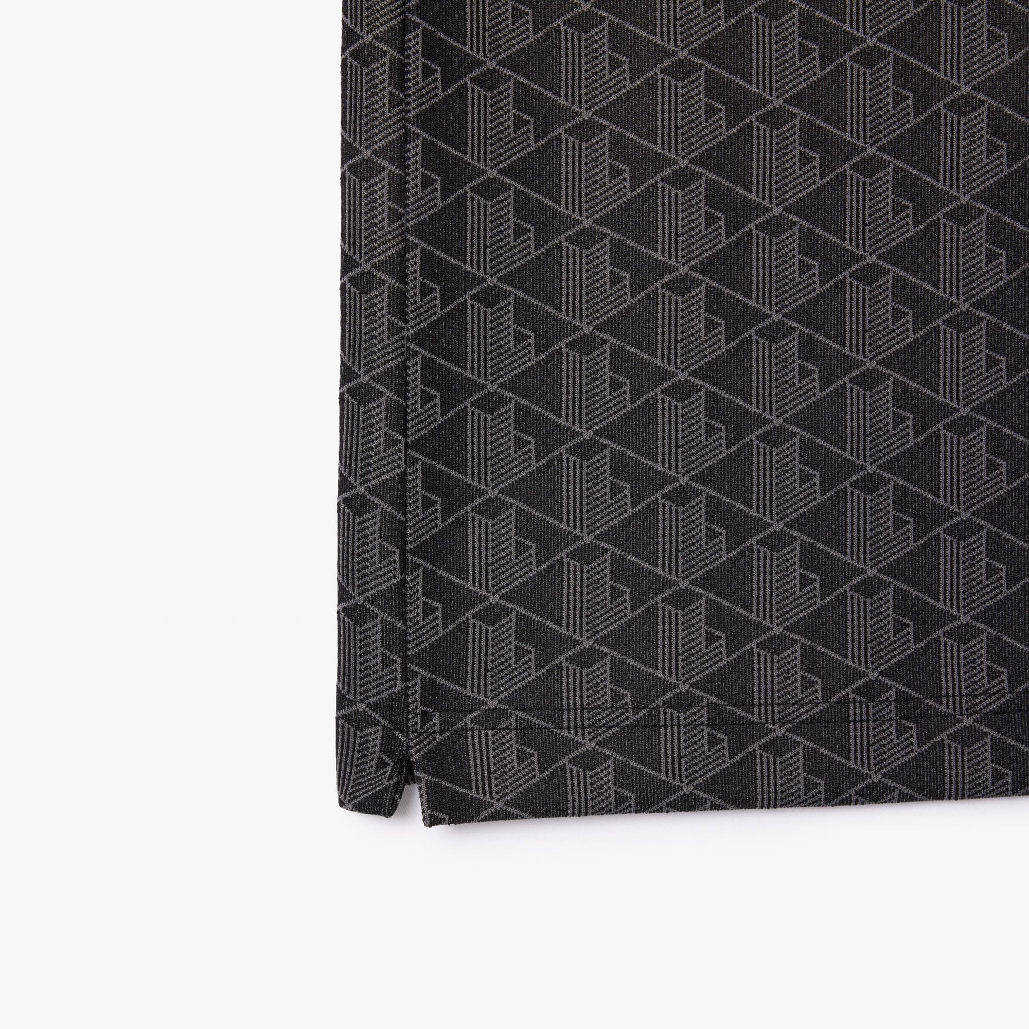 Erkek Classic Fit Monogram Siyah Polo