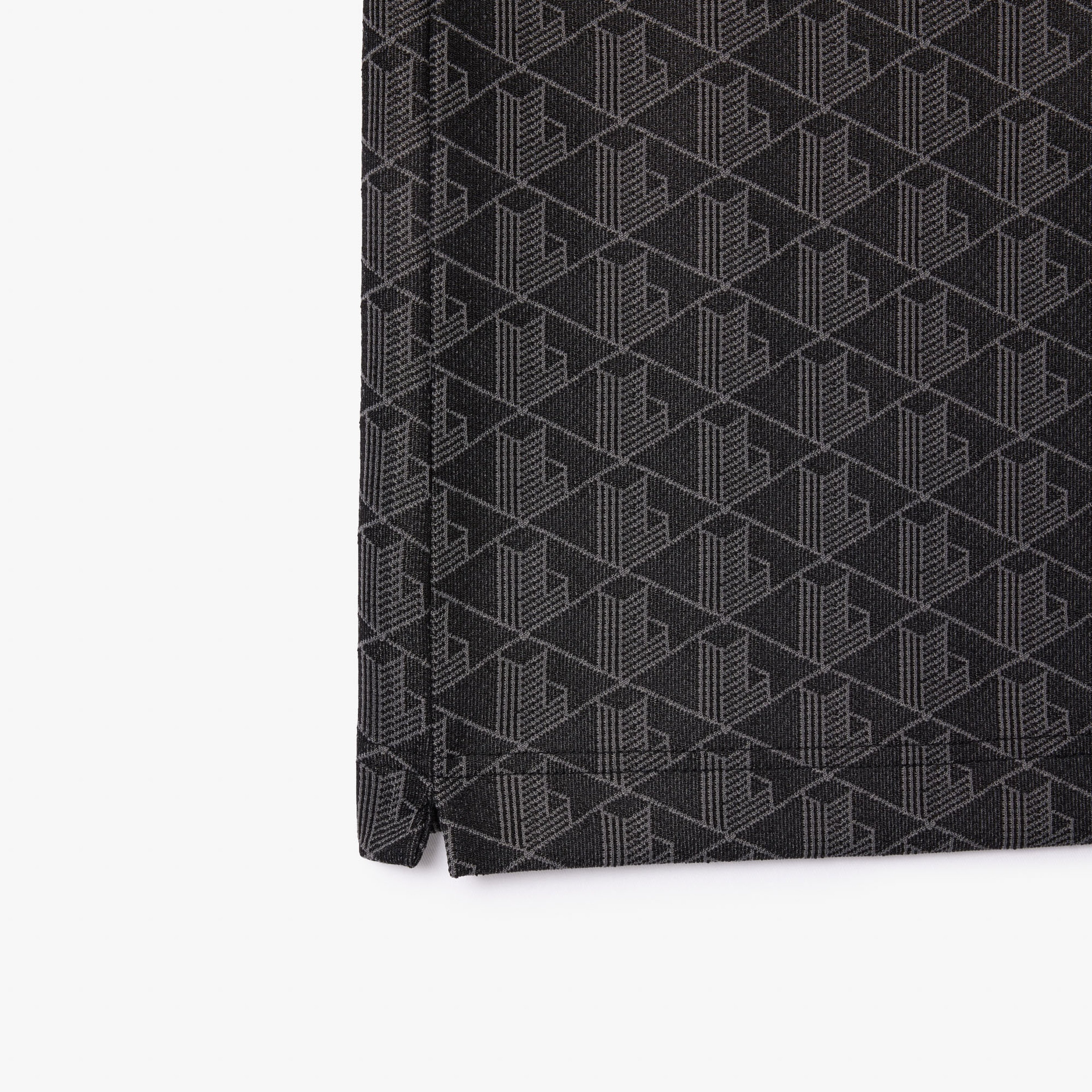 Erkek Classic Fit Monogram Siyah Polo