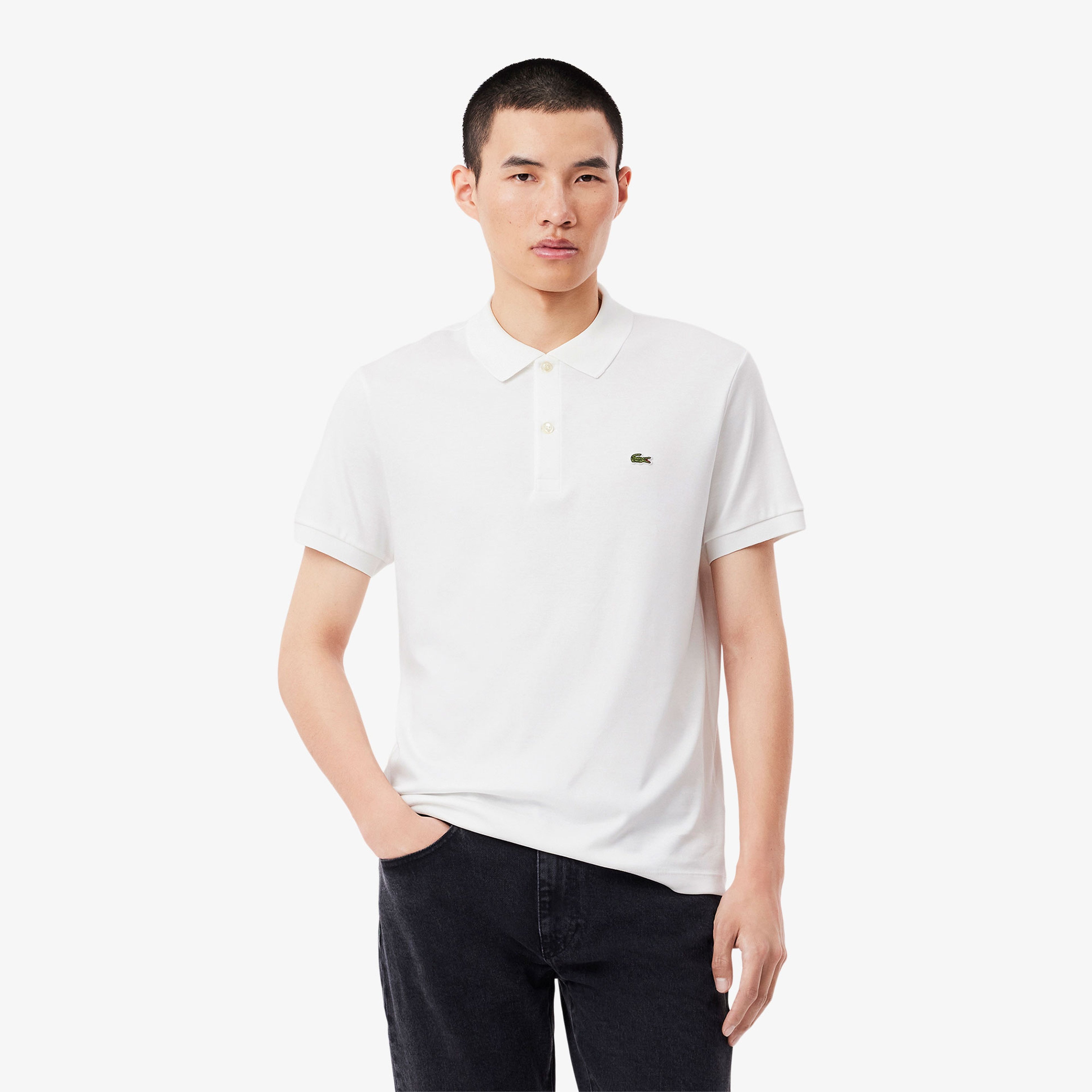 Erkek Regular Fit Beyaz Polo