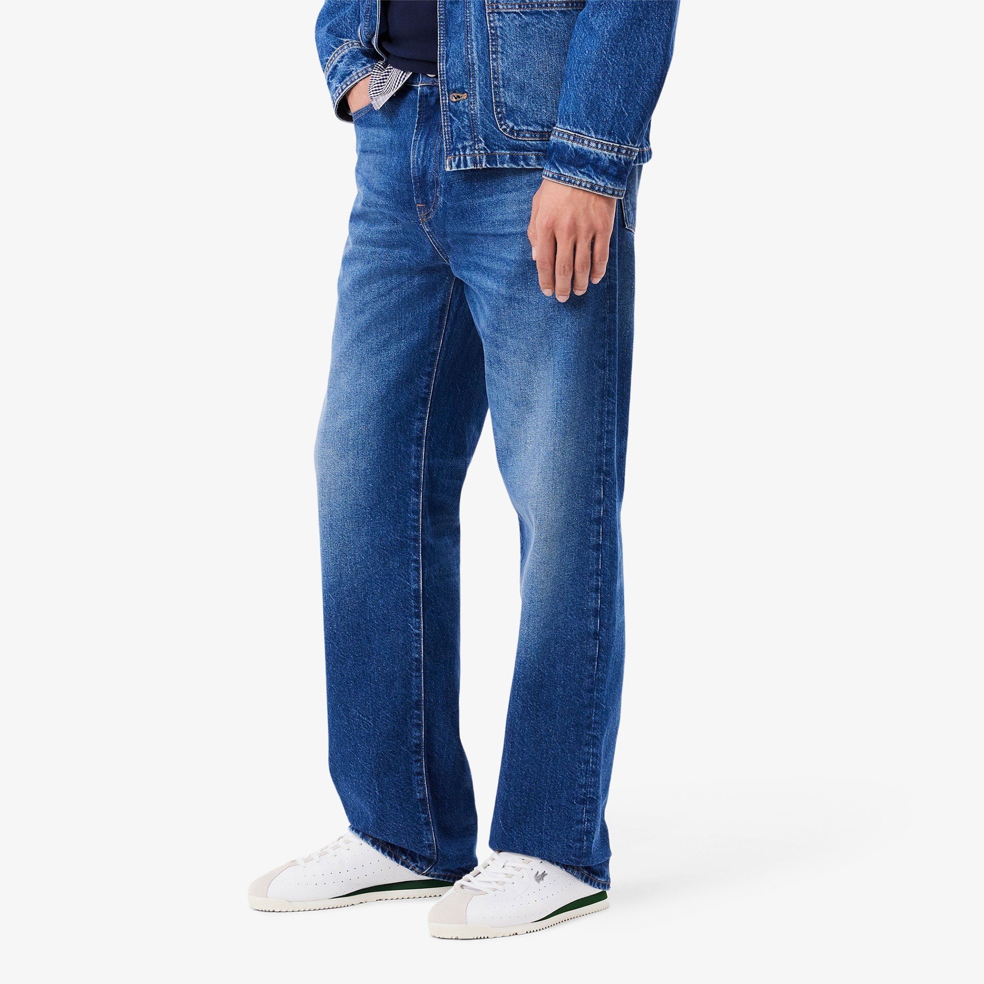 Lacoste Erkek Straight Fit Denim Lacivert Pantolon