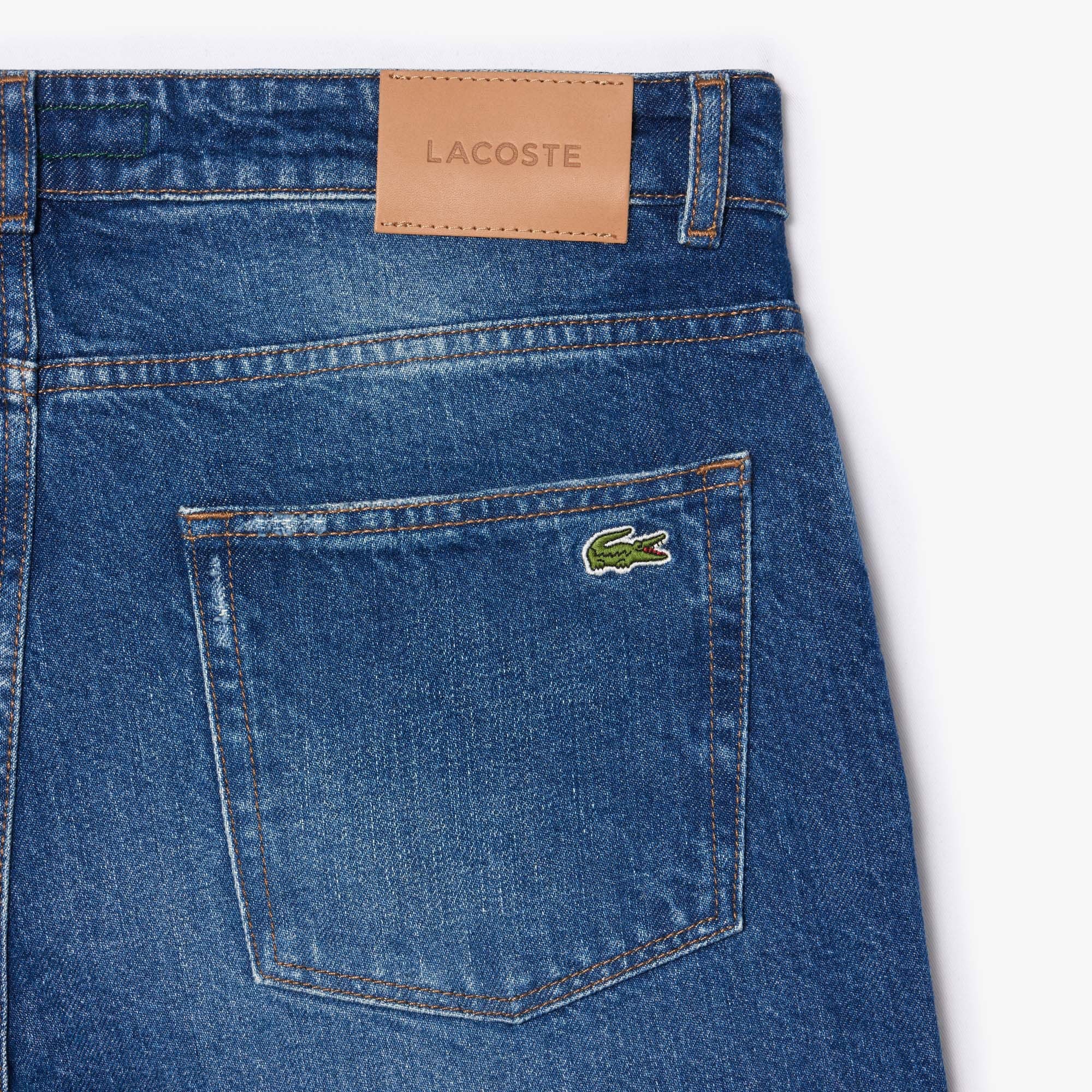 Lacoste Erkek Straight Fit Denim Lacivert Pantolon