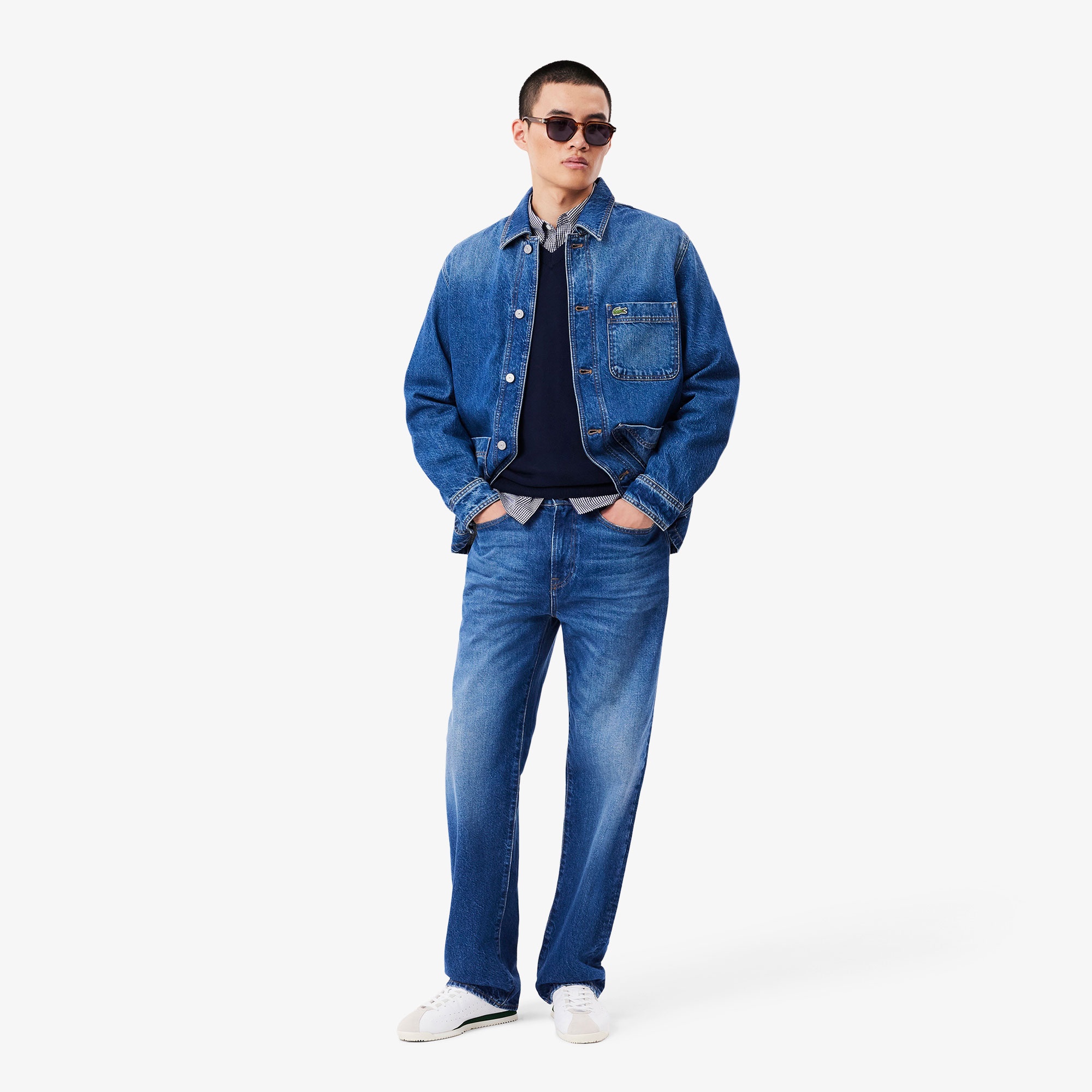 Lacoste Erkek Straight Fit Denim Lacivert Pantolon