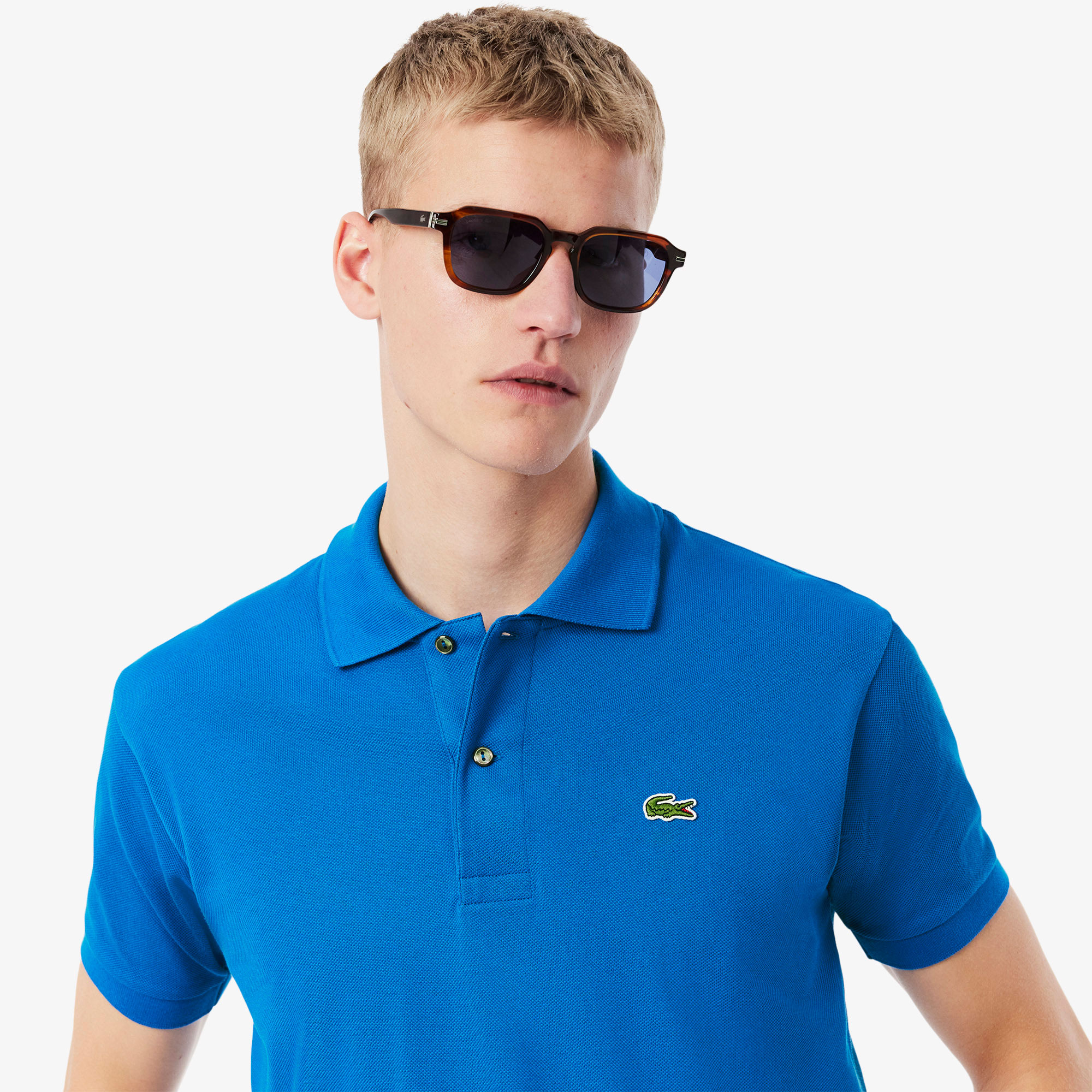 Lacoste L.12.12 Erkek Classic Fit Mavi Polo görsel 2