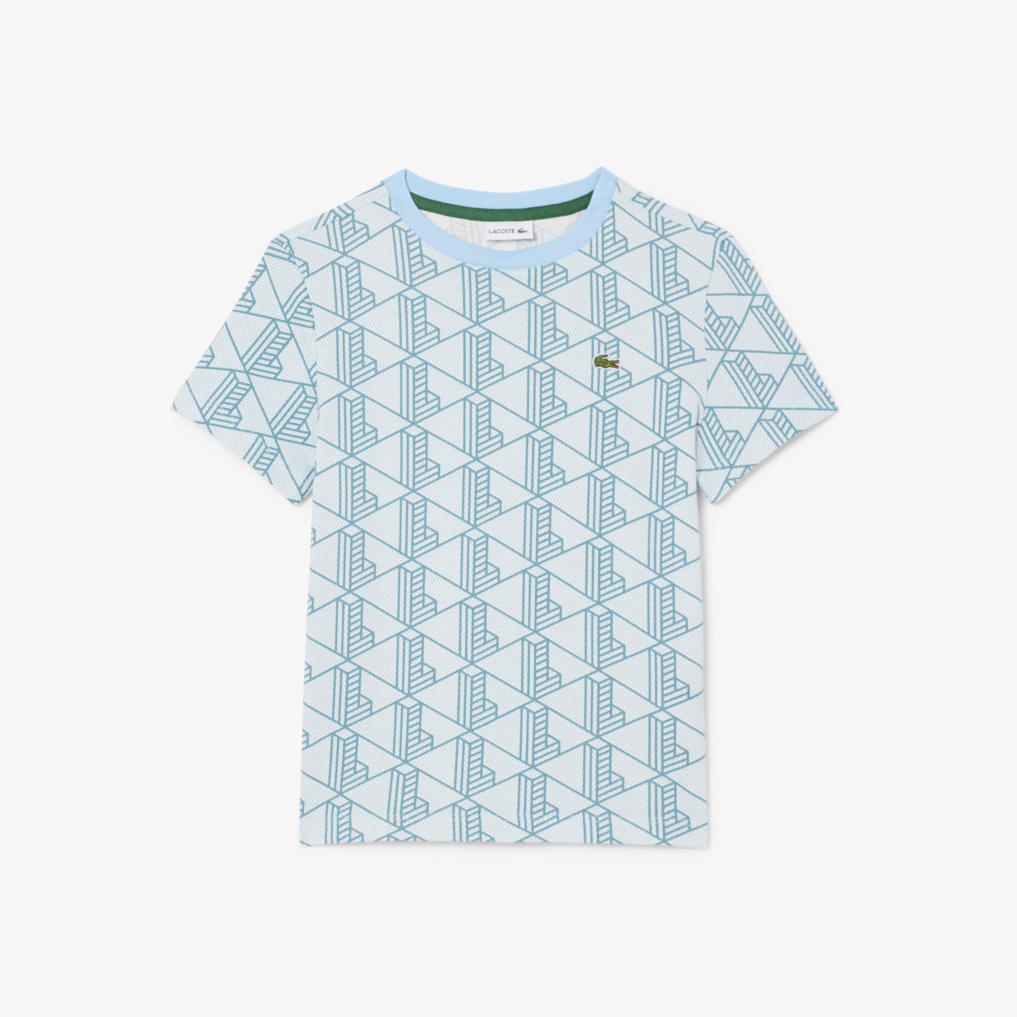 Lacoste Çocuk Bisiklet Yaka Monogram Mavi T-Shirt görsel 4