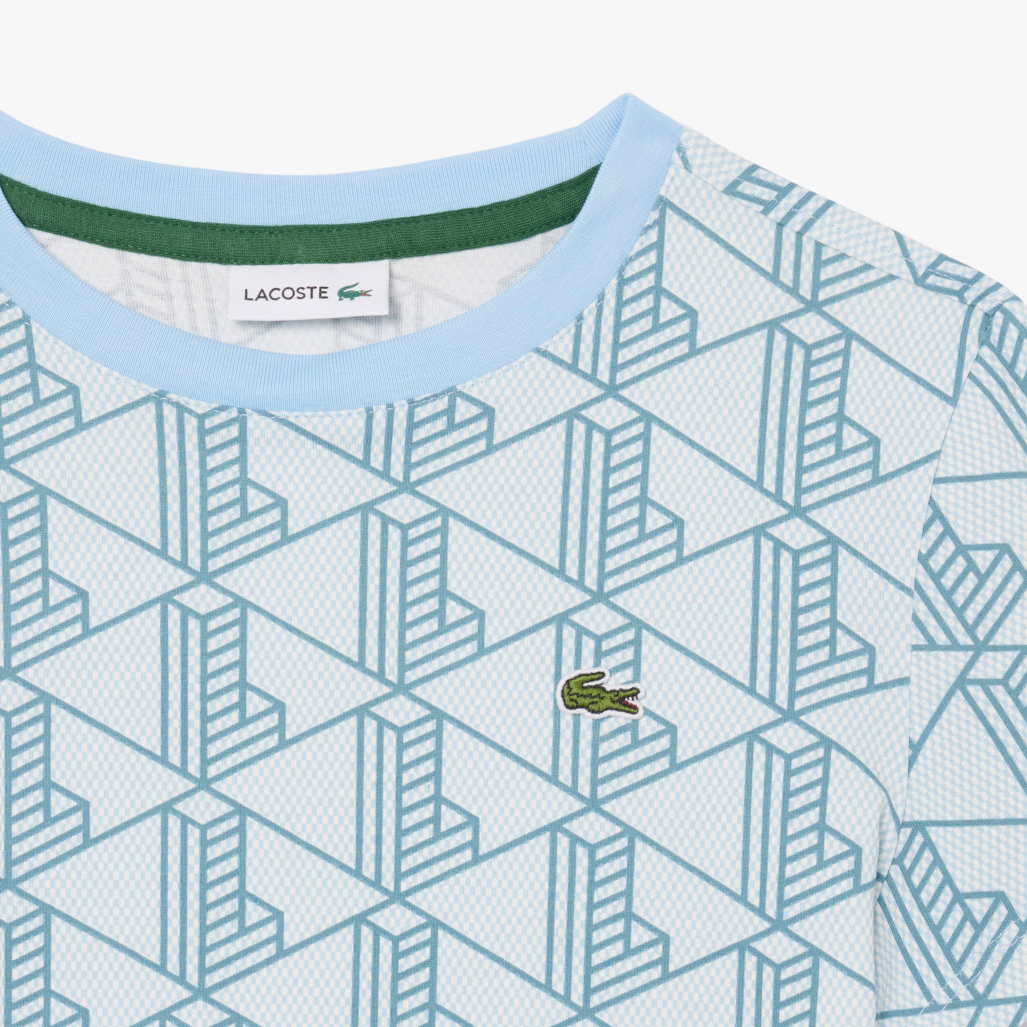 Lacoste Çocuk Bisiklet Yaka Monogram Mavi T-Shirt