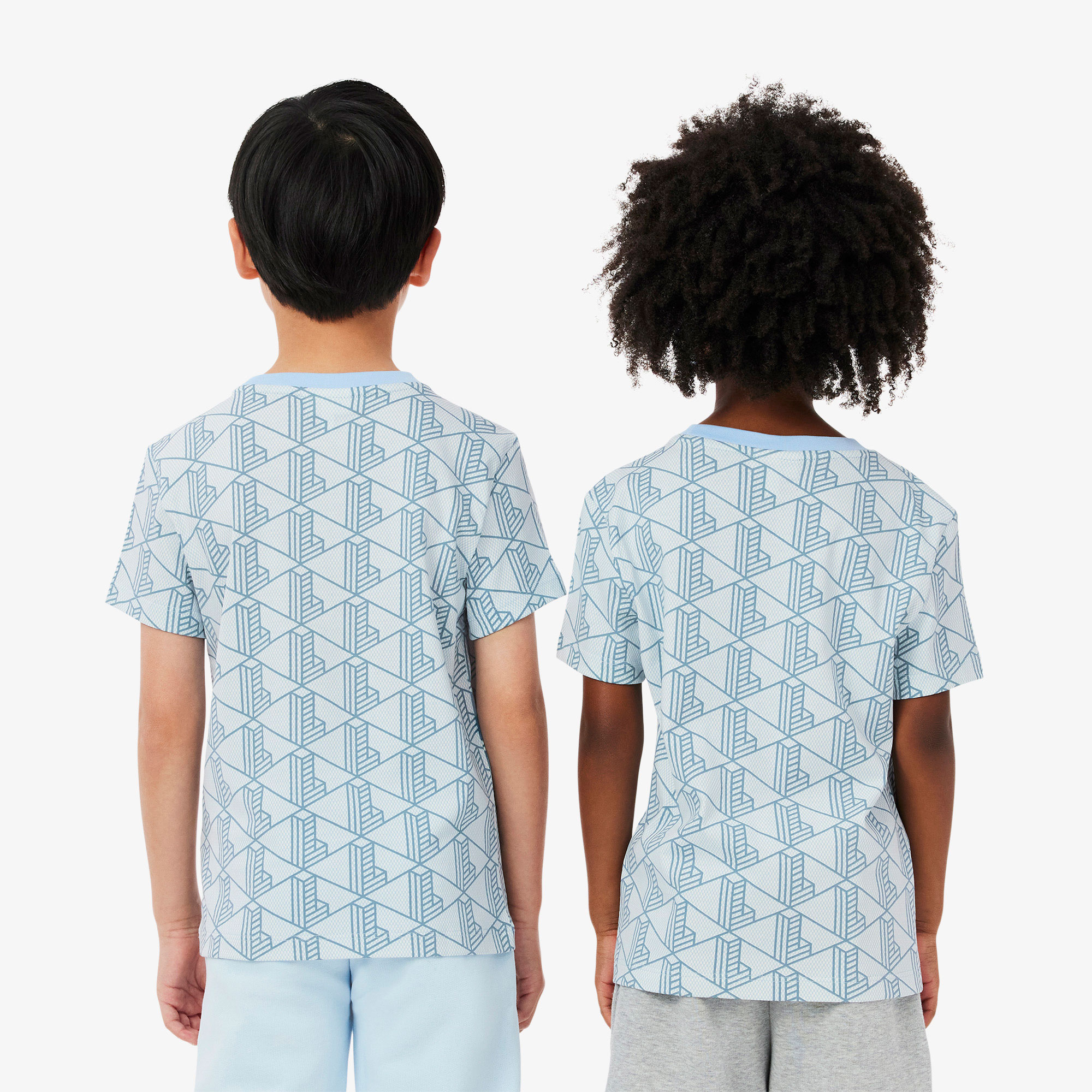 Lacoste Çocuk Bisiklet Yaka Monogram Mavi T-Shirt görsel 3