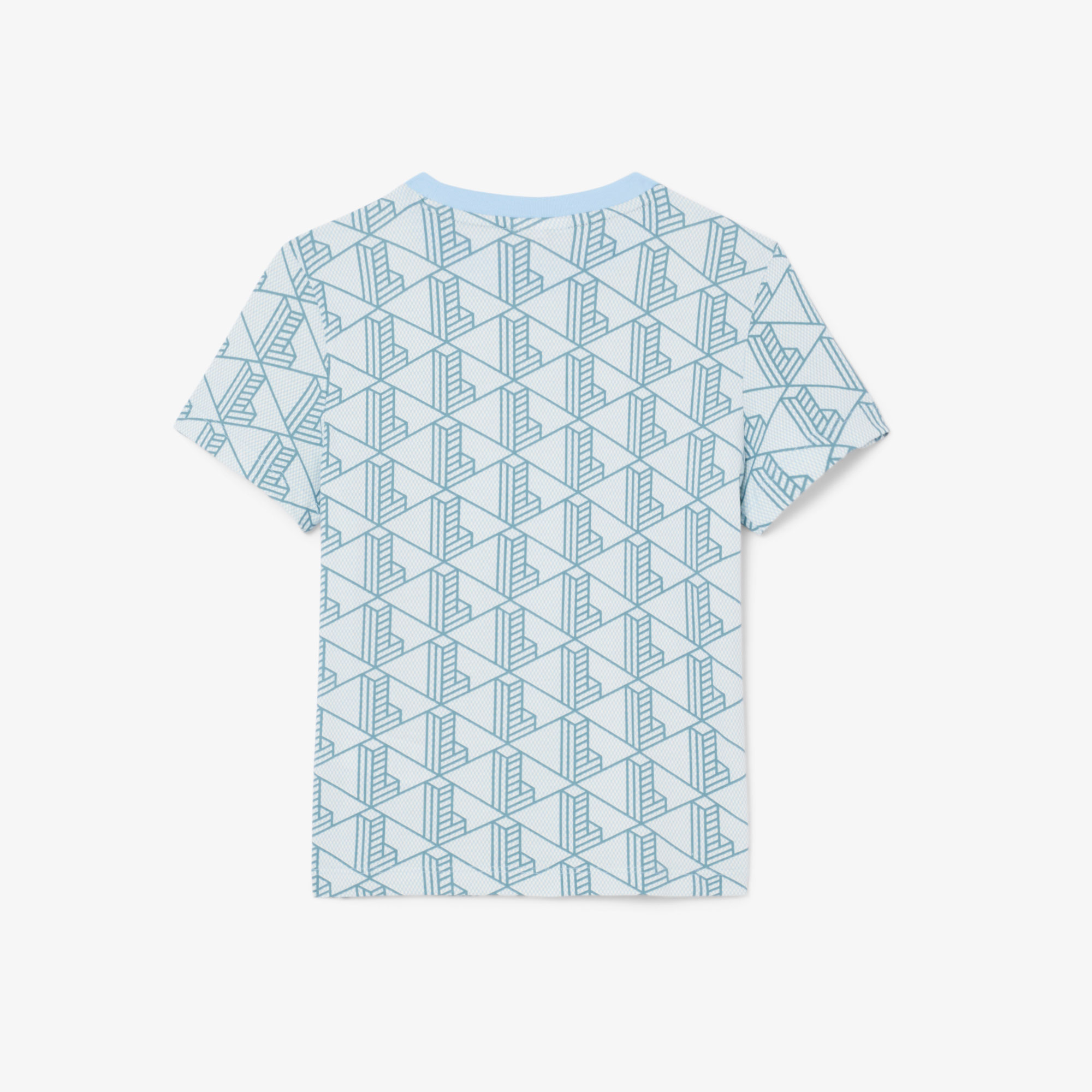 Lacoste Çocuk Bisiklet Yaka Monogram Mavi T-Shirt görsel 5