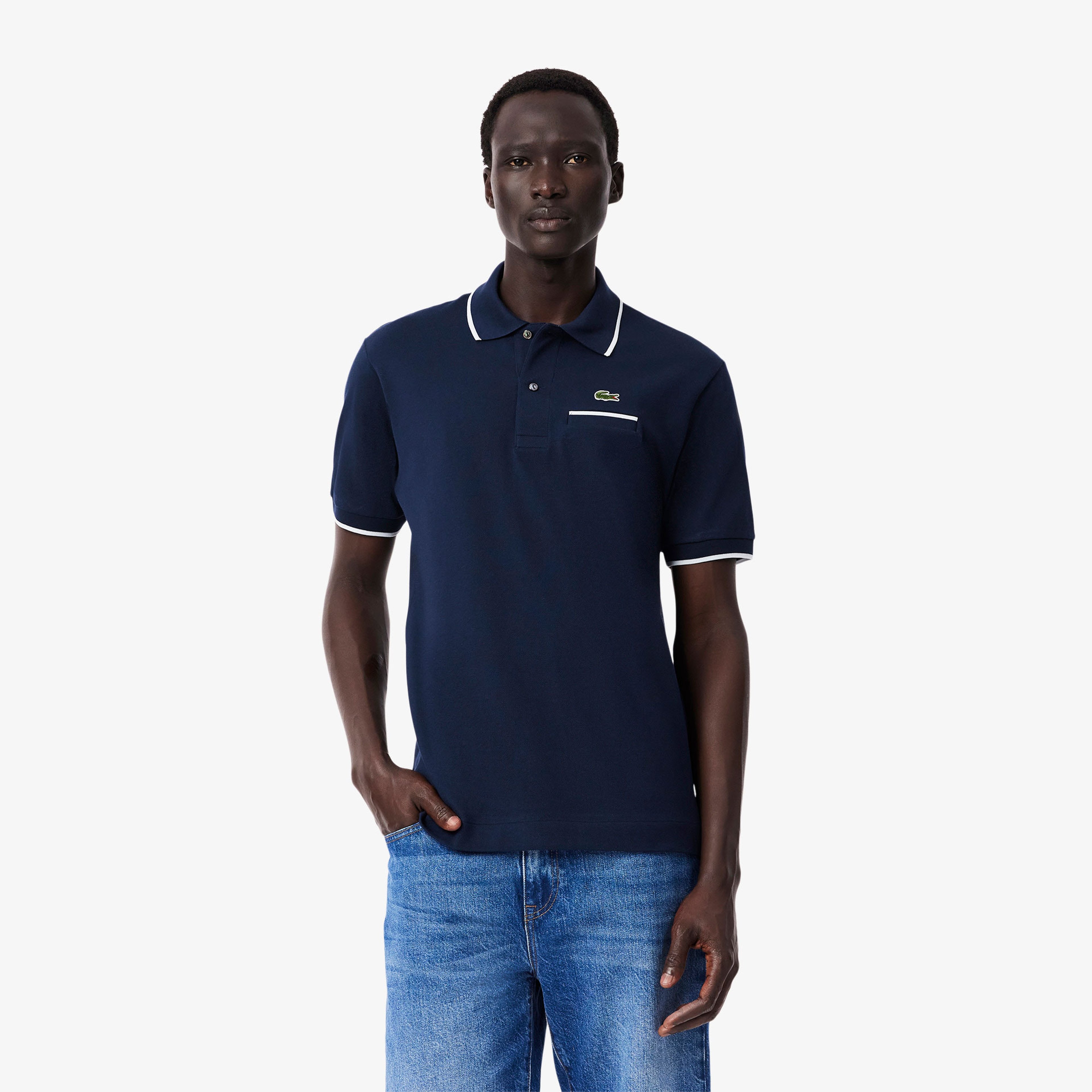 L.12.12 Erkek Classic Fit Lacivert Polo
