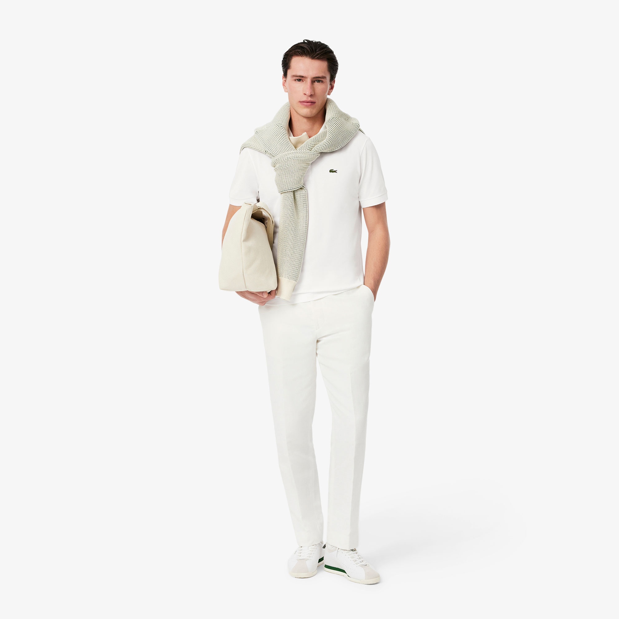 L.12.12 Light Erkek Classic Fit Beyaz Polo