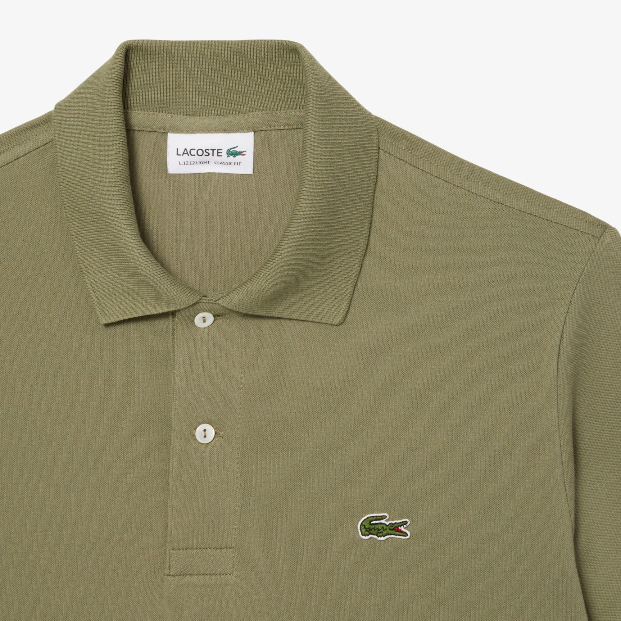 Lacoste L.12.12 Light Erkek Classic Fit Haki Polo görsel 6