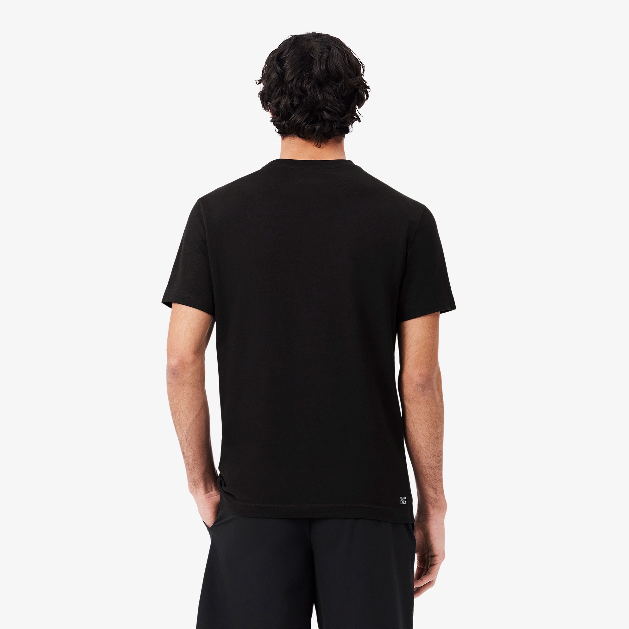 Lacoste Erkek Regular Fit Bisiklet Yaka Baskılı Siyah T-Shirt