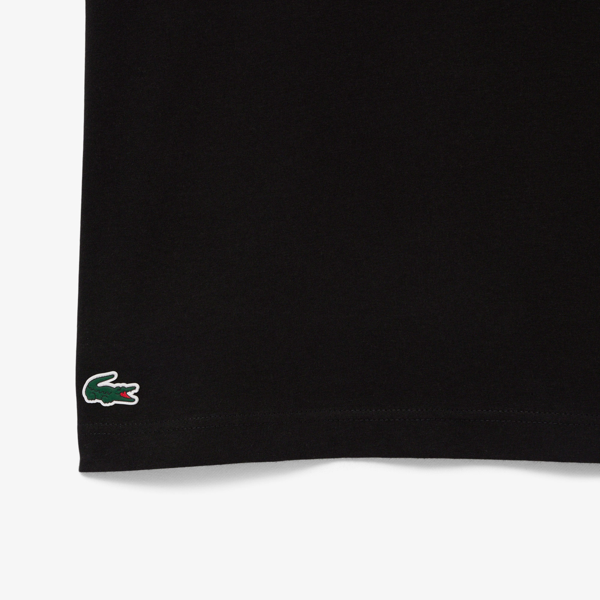 Lacoste Erkek Regular Fit Bisiklet Yaka Baskılı Siyah T-Shirt
