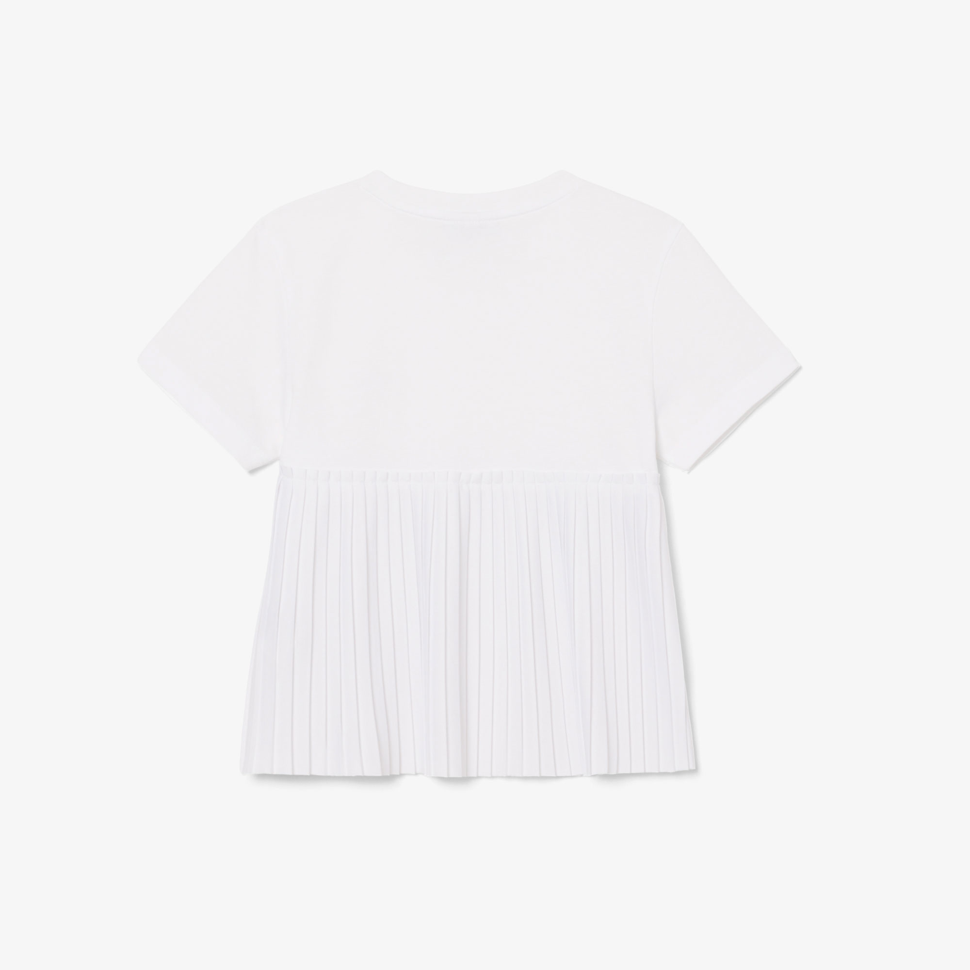 Lacoste Kız Çocuk Bisiklet Yaka Beyaz T-Shirt görsel 2