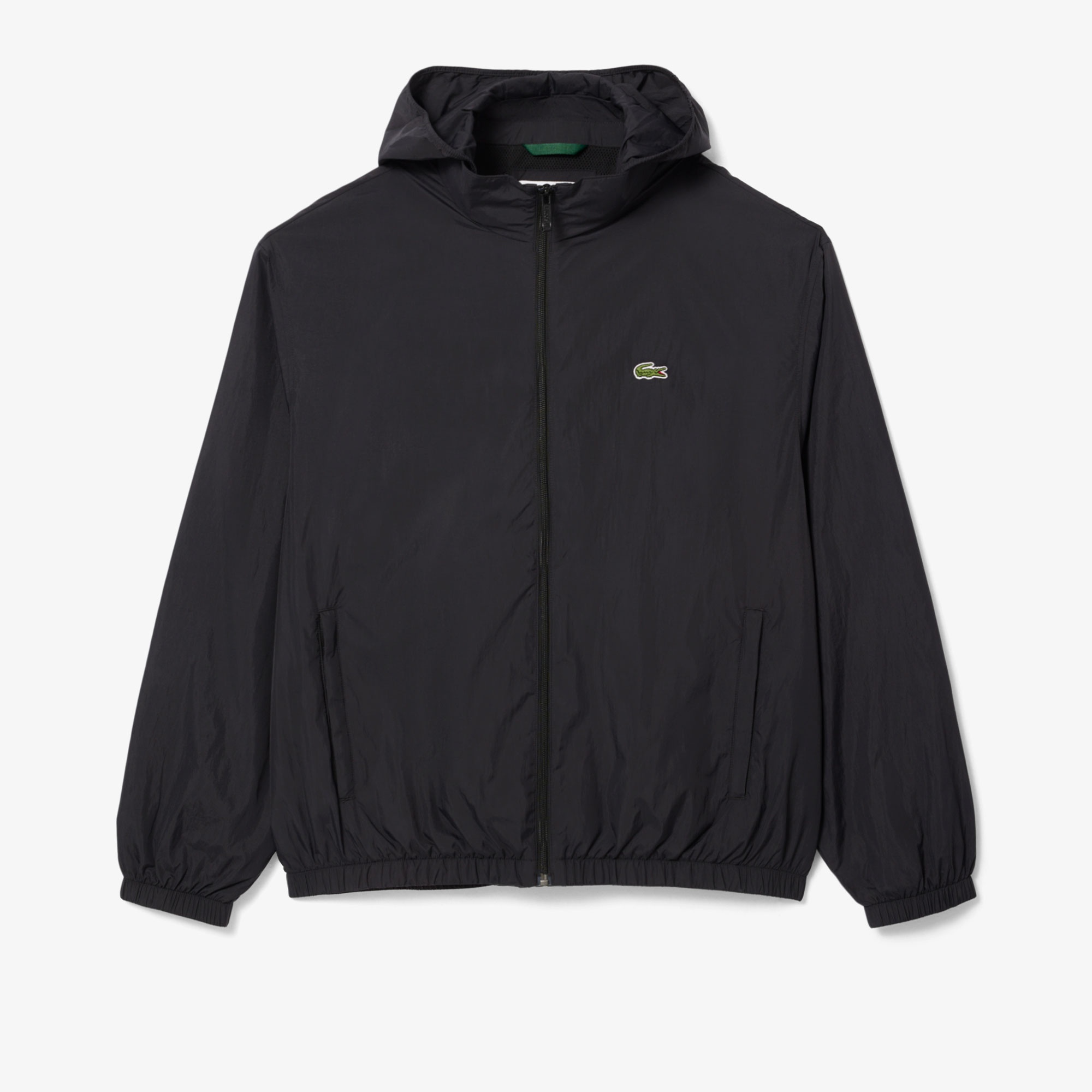 Lacoste Erkek Kapüşonlu Siyah Yağmurluk