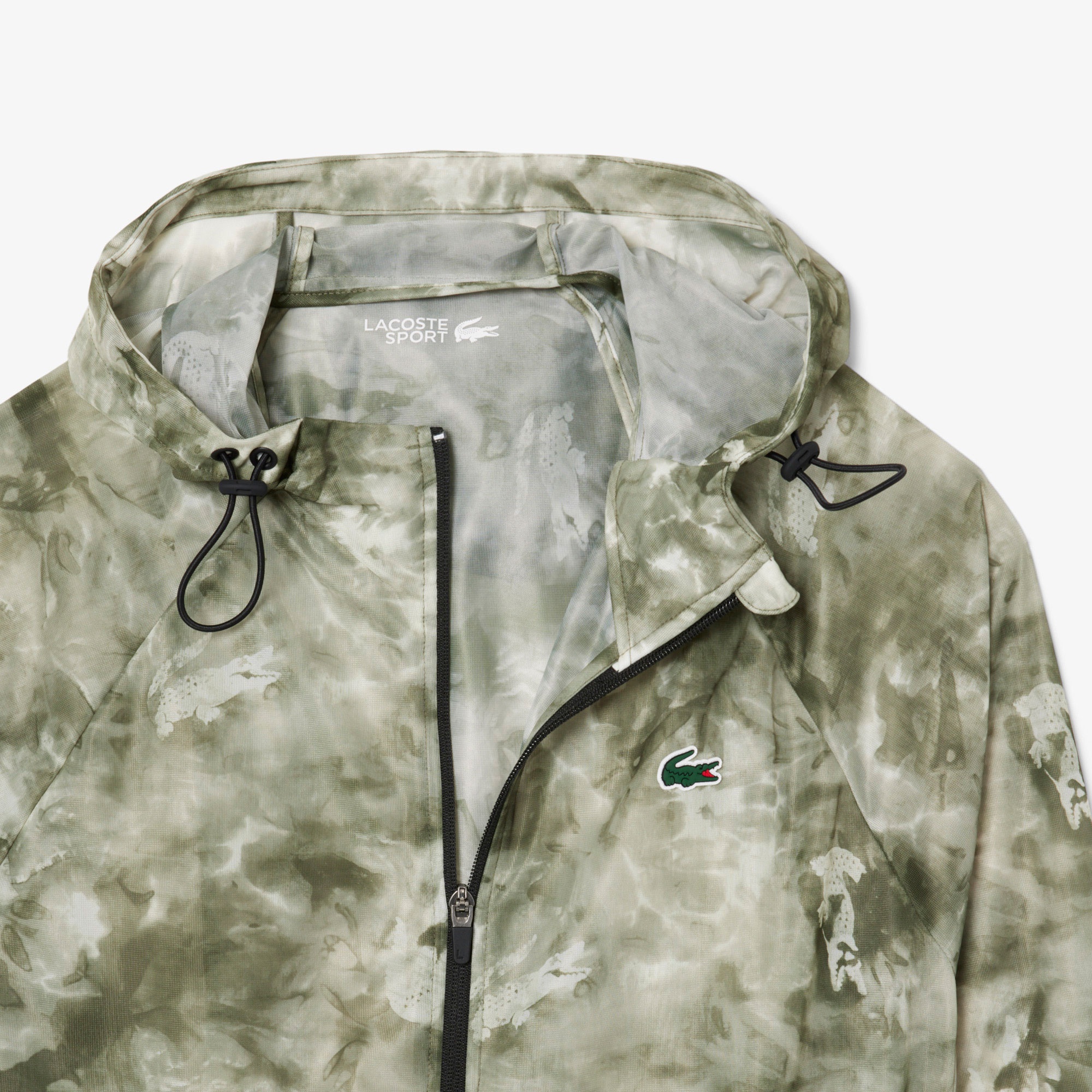 coyote183様 Lacoste Erkek Kapüşonlu Baskılı Yeşil Ceket BH8918-I32 | Lacoste