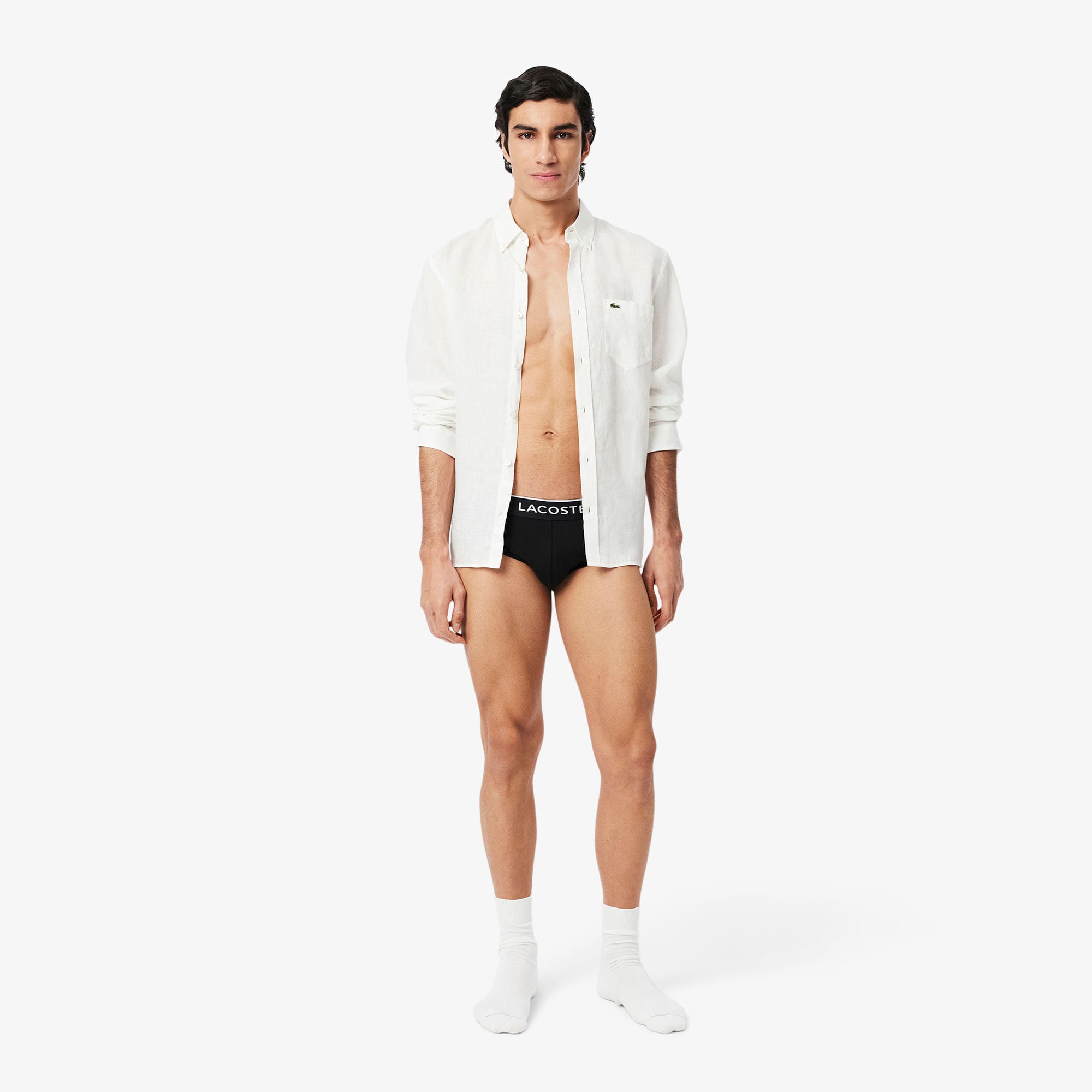 Lacoste Erkek 3'lü Siyah Külot görsel 5