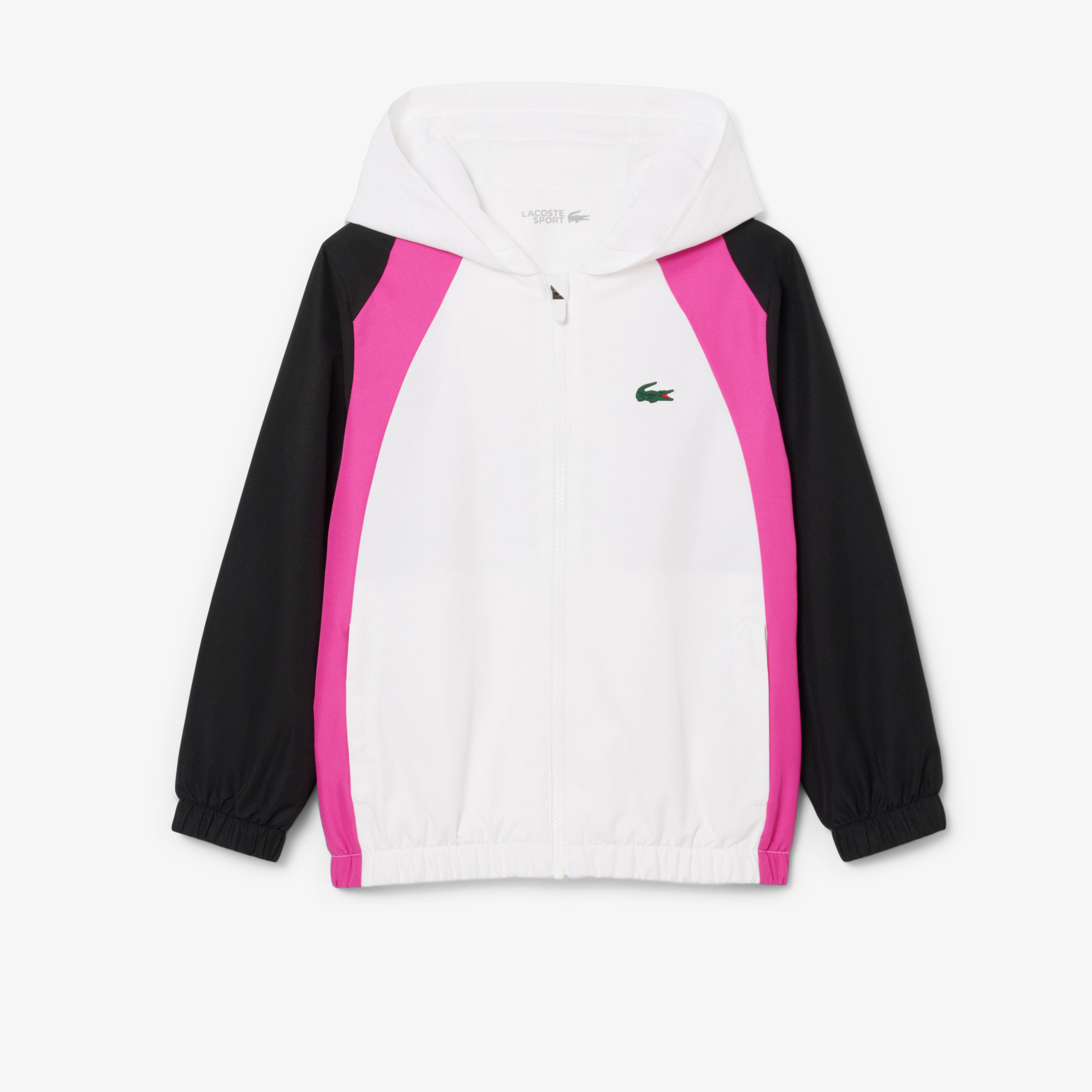 Çocuk Kapüşonlu Renk Bloklu Beyaz Eşofman Takımı Çocuk Kapüşonlu Renk Bloklu Beyaz Eşofman Takımı