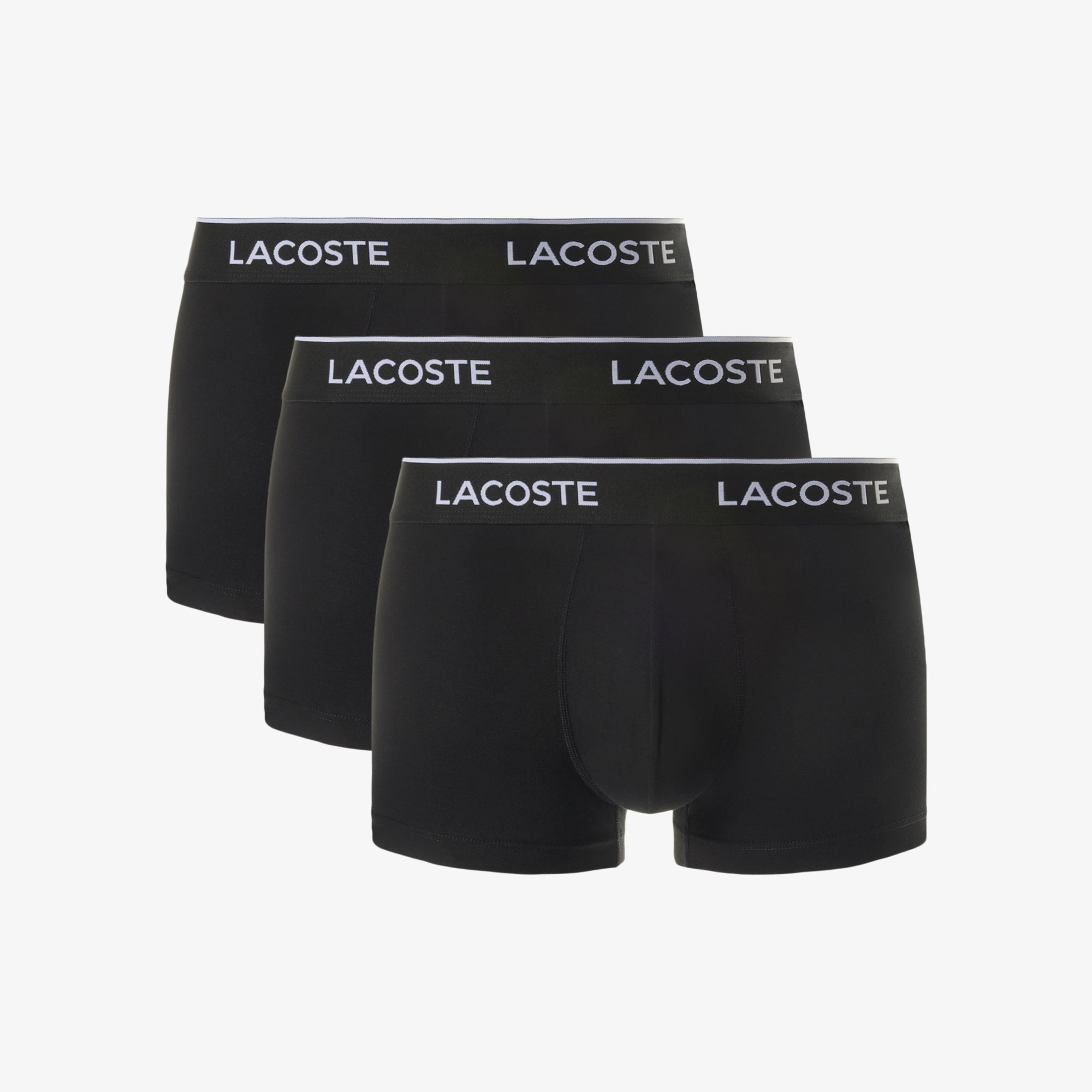 Lacoste Erkek 3'lü Siyah Boxer görsel 4