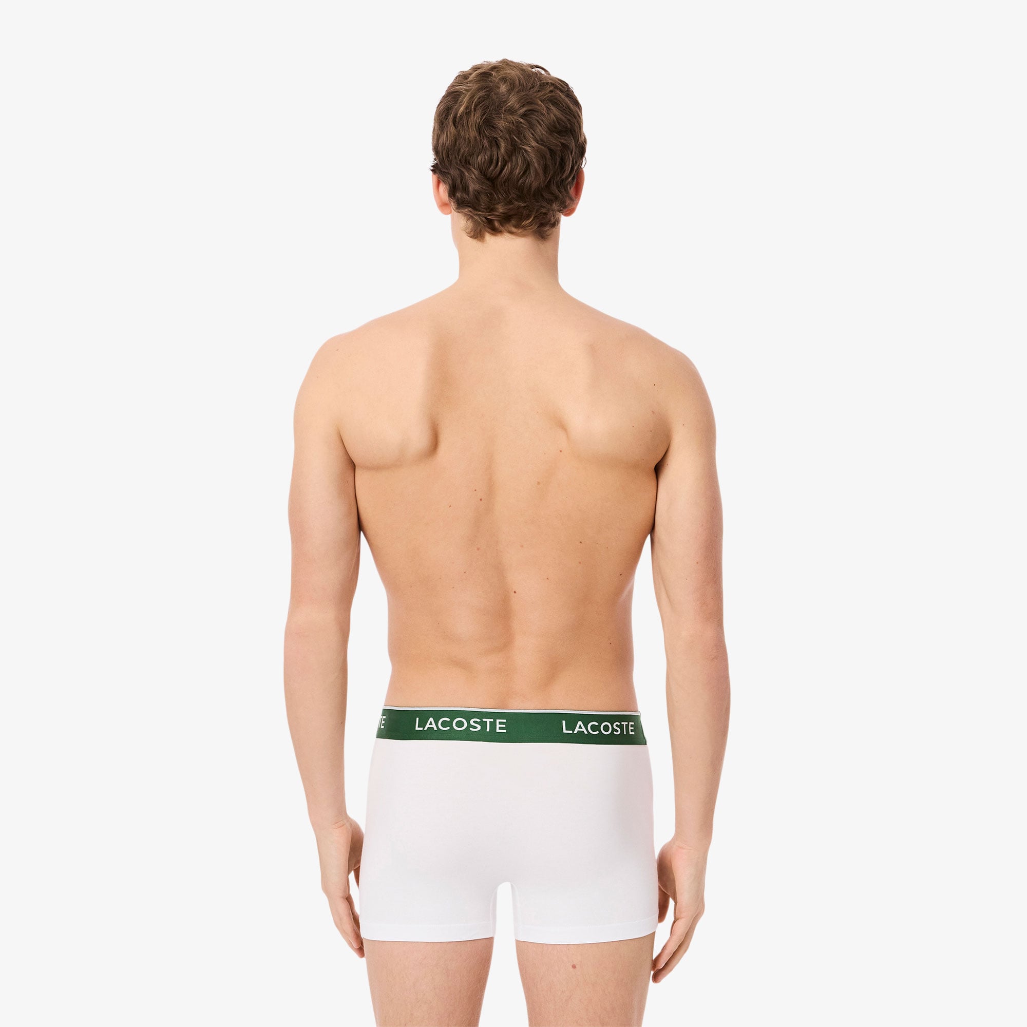 Lacoste Erkek 3'lü Beyaz Boxer görsel 3