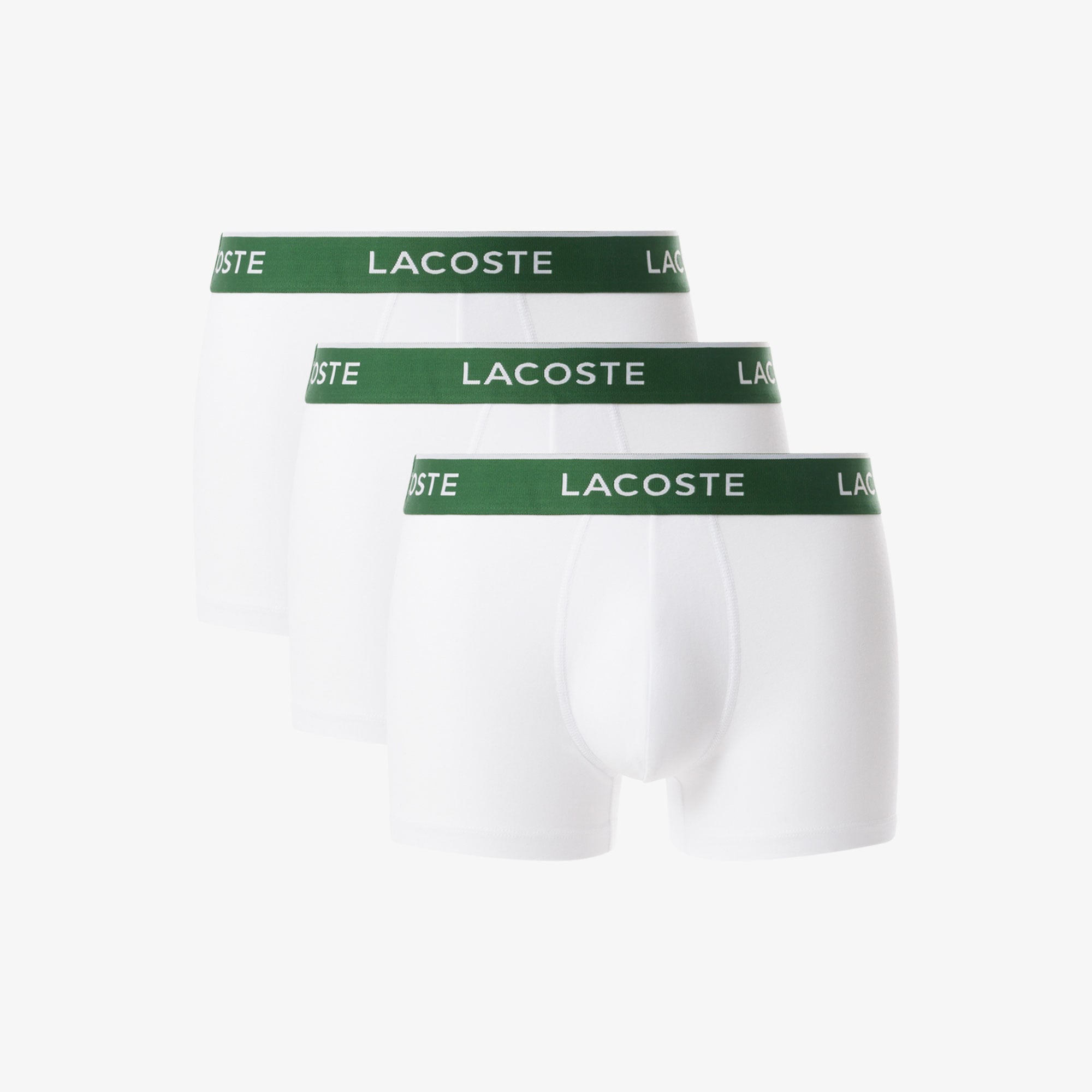 Lacoste Erkek 3'lü Beyaz Boxer görsel 4