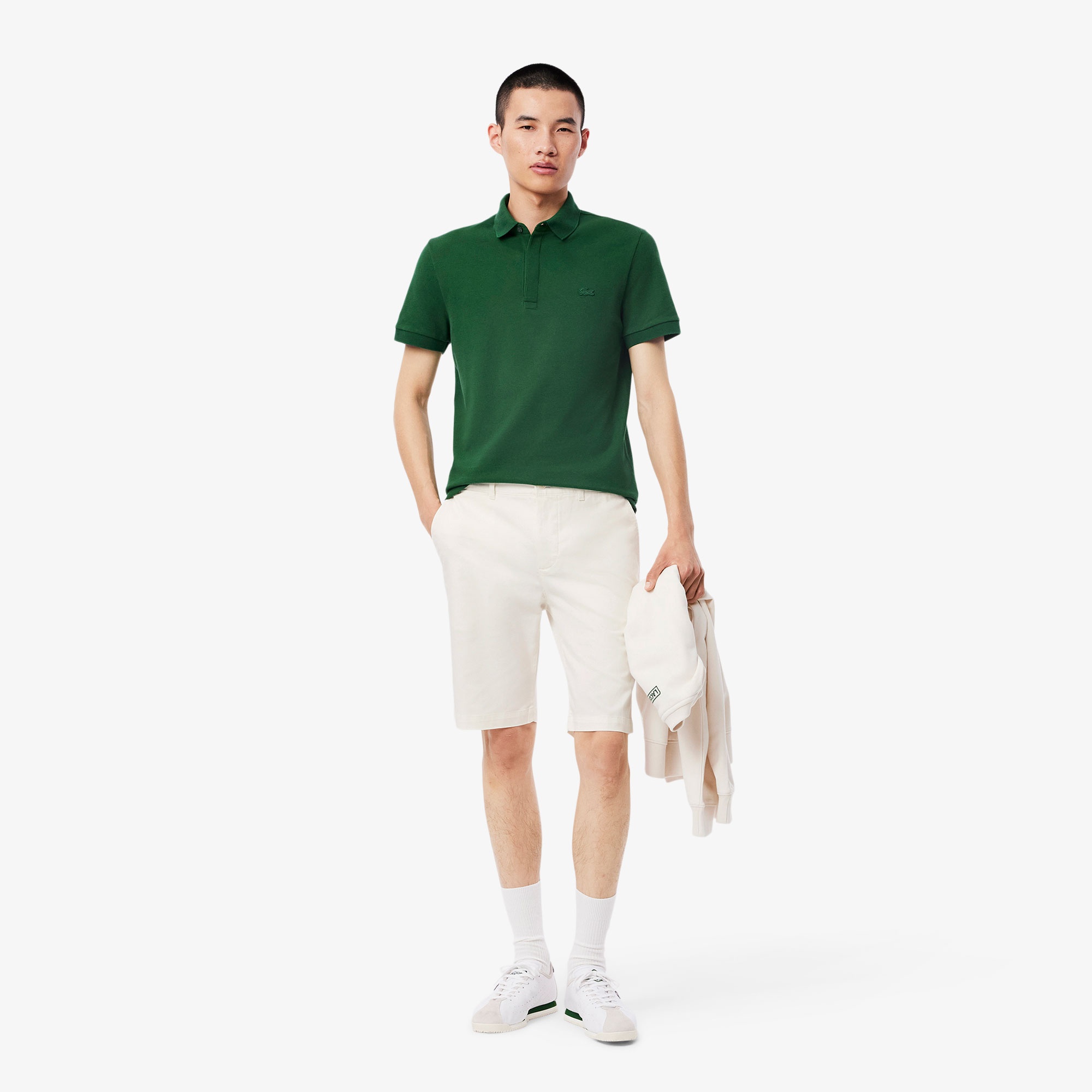 Lacoste Erkek Slim Fit Beyaz Bermuda Şort