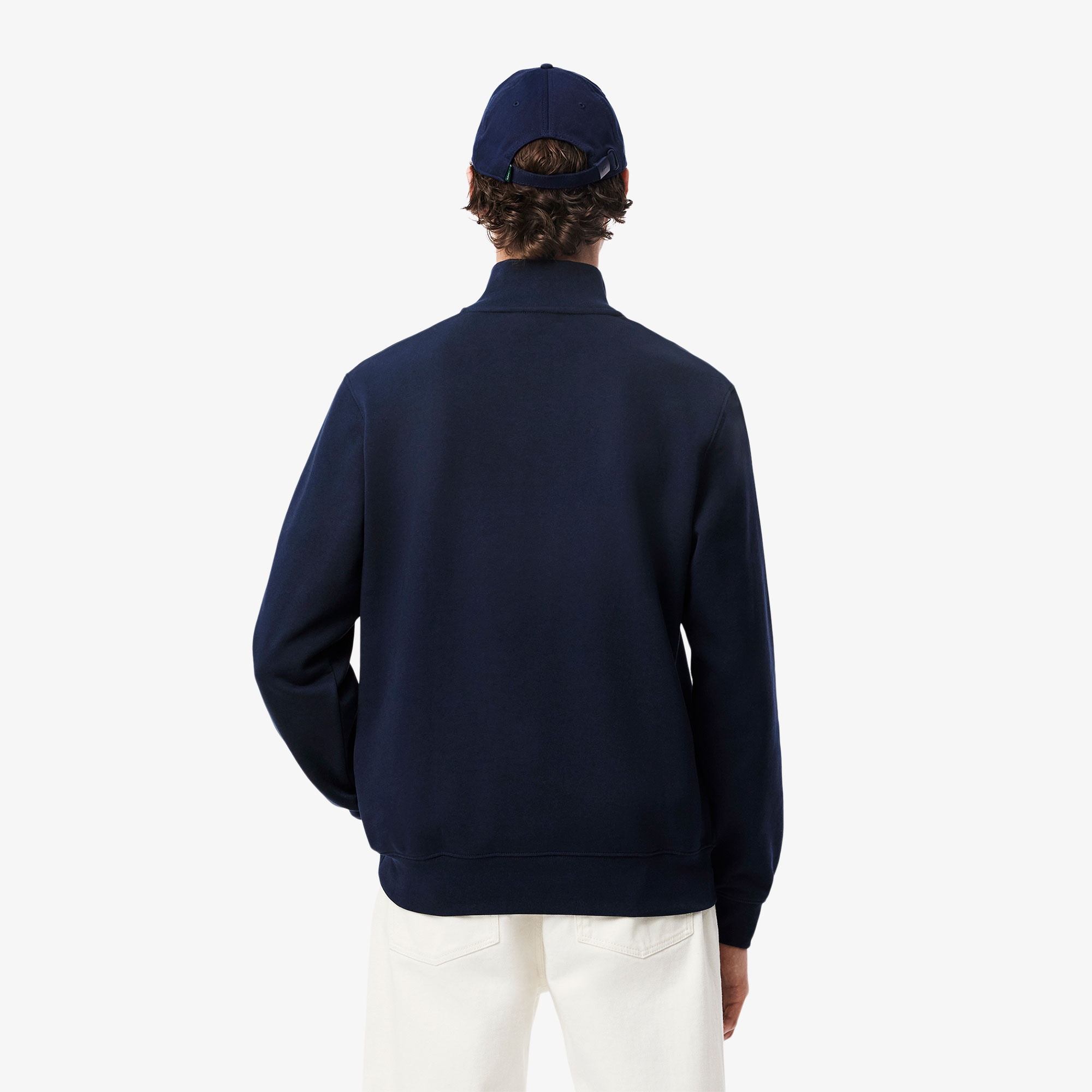 Lacoste Erkek Classic Fit Yarım Fermuarlı Lacivert Sweatshirt