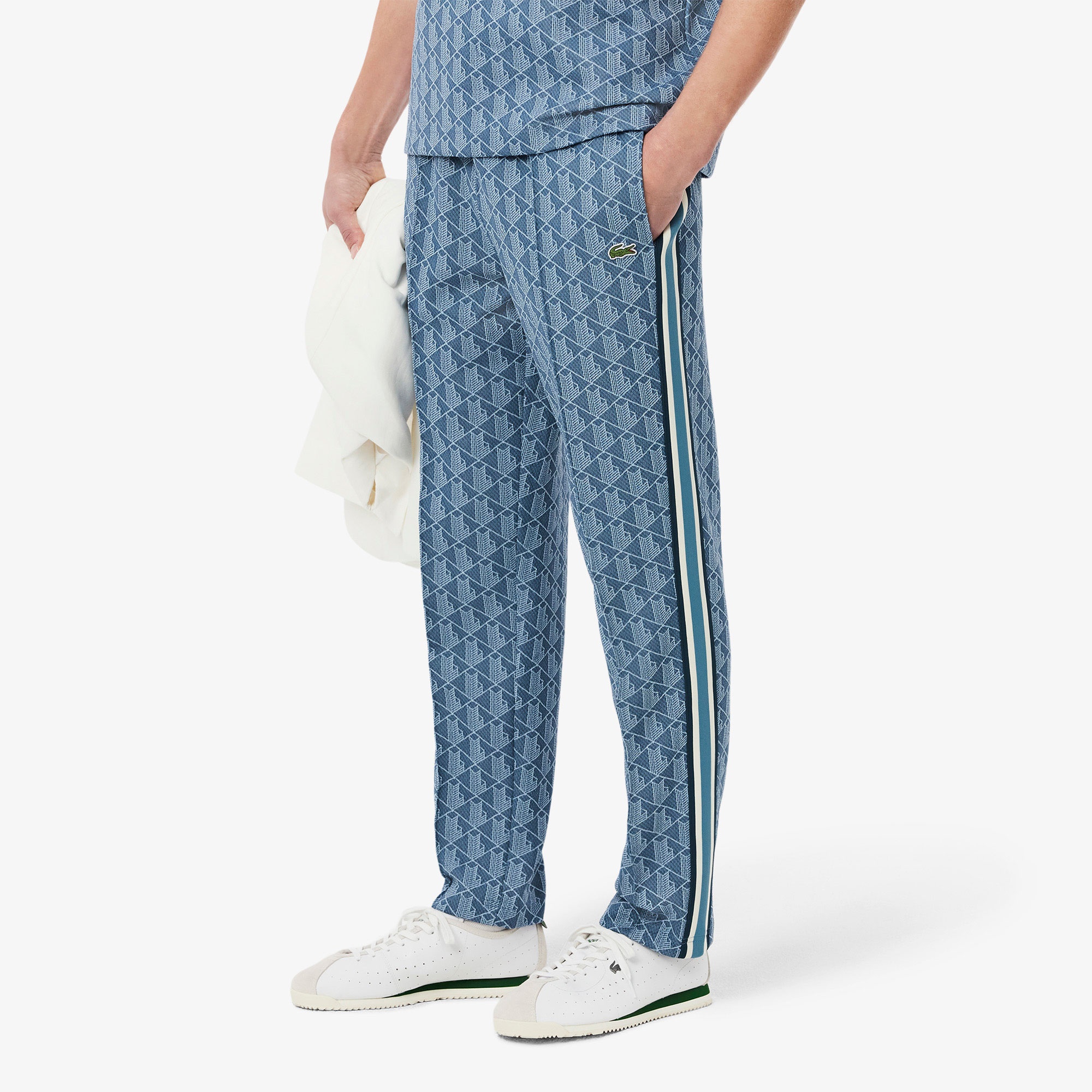 Lacoste Paris Erkek Regular Fit Monogram Mavi Eşofman Altı