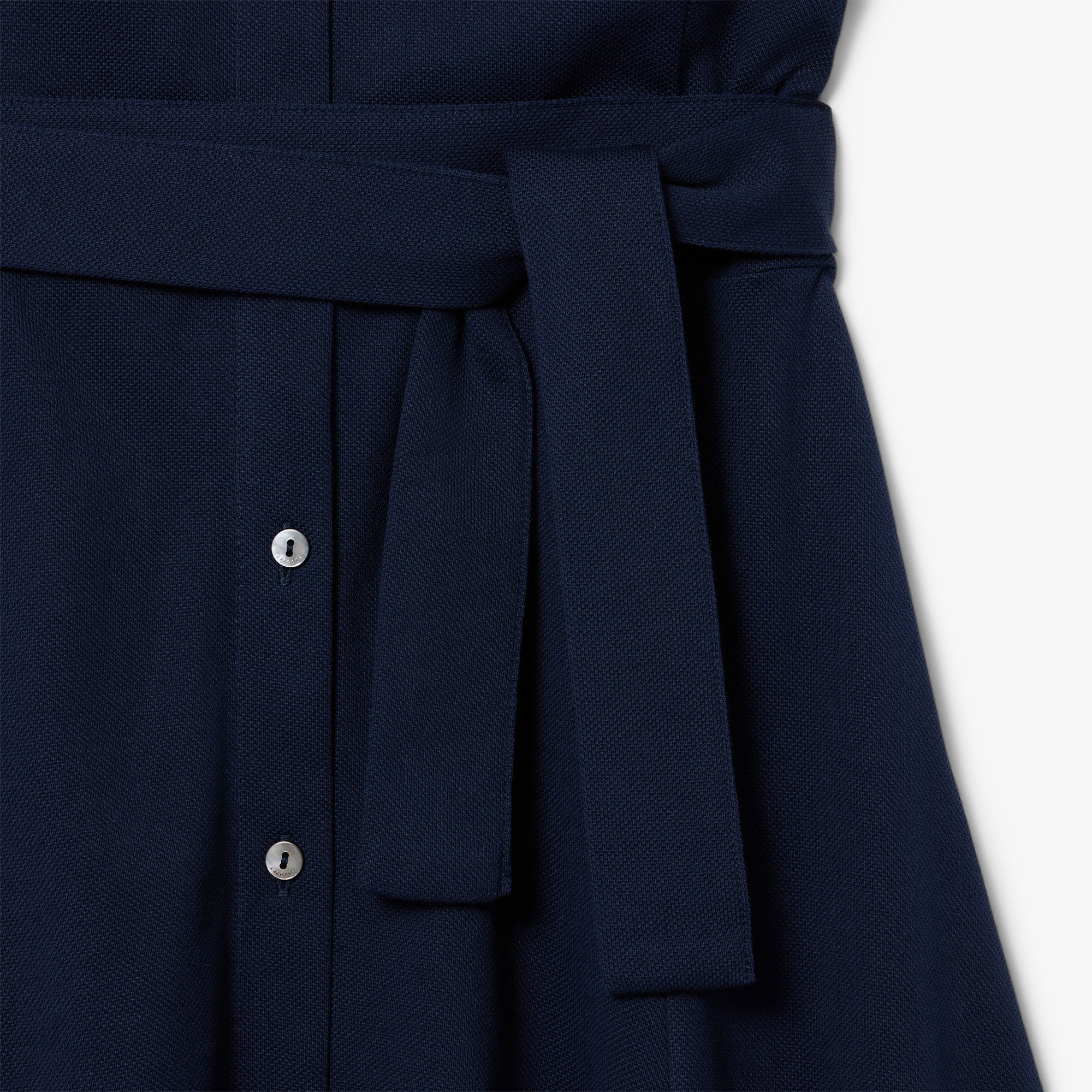 Kadın Flare Fit Kısa Kollu Polo Yaka Lacivert Elbise