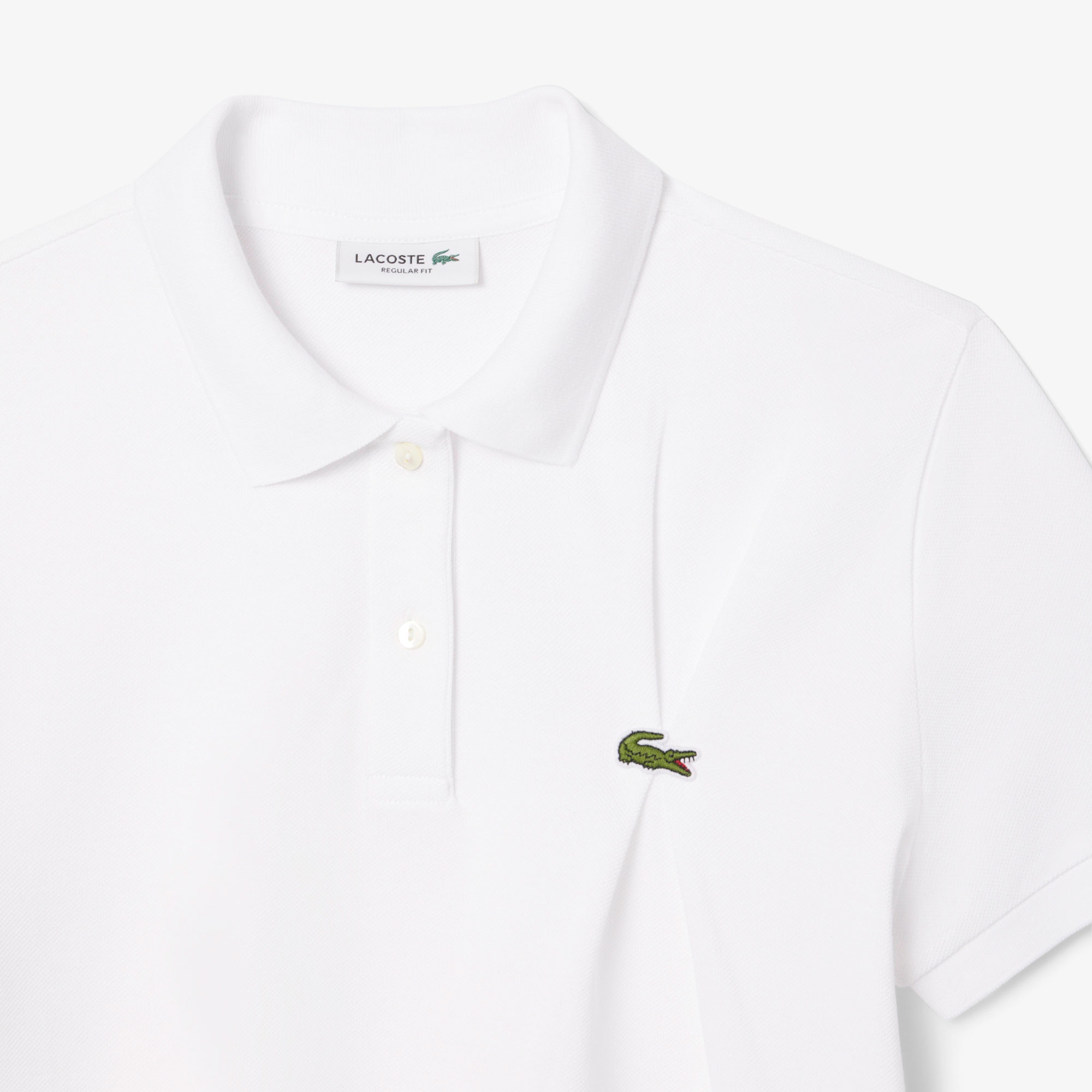 Lacoste Kadın Regular Fit Organik Pamuk Beyaz Polo