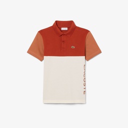 Lacoste Çocuk Renk Bloklu Bej Polo Bej