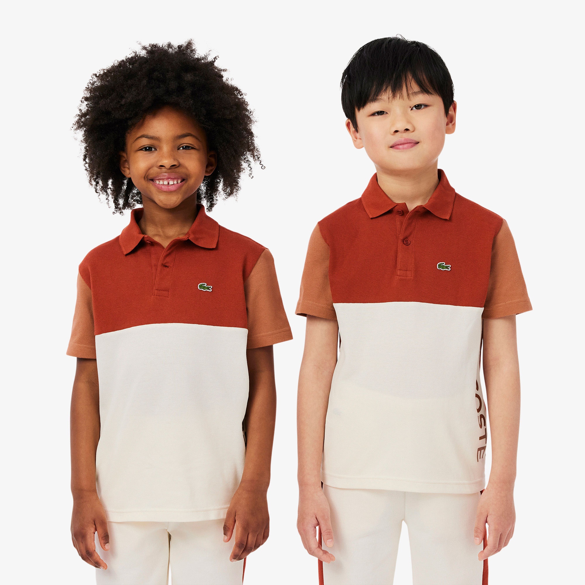 Lacoste Çocuk Renk Bloklu Bej Polo
