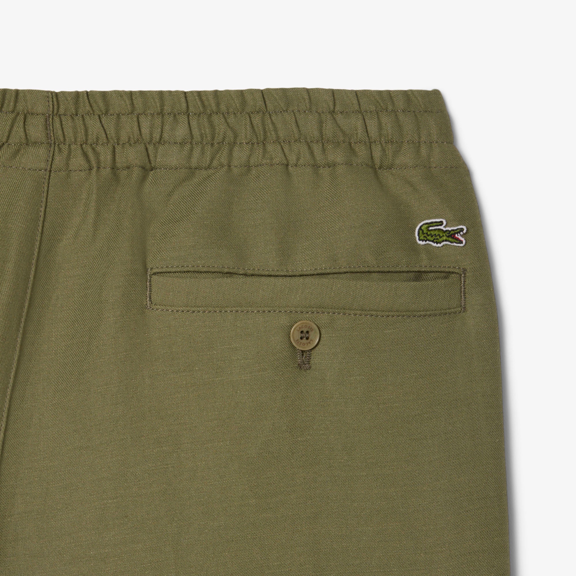 Lacoste Erkek Regular Fit Keten Haki Şort