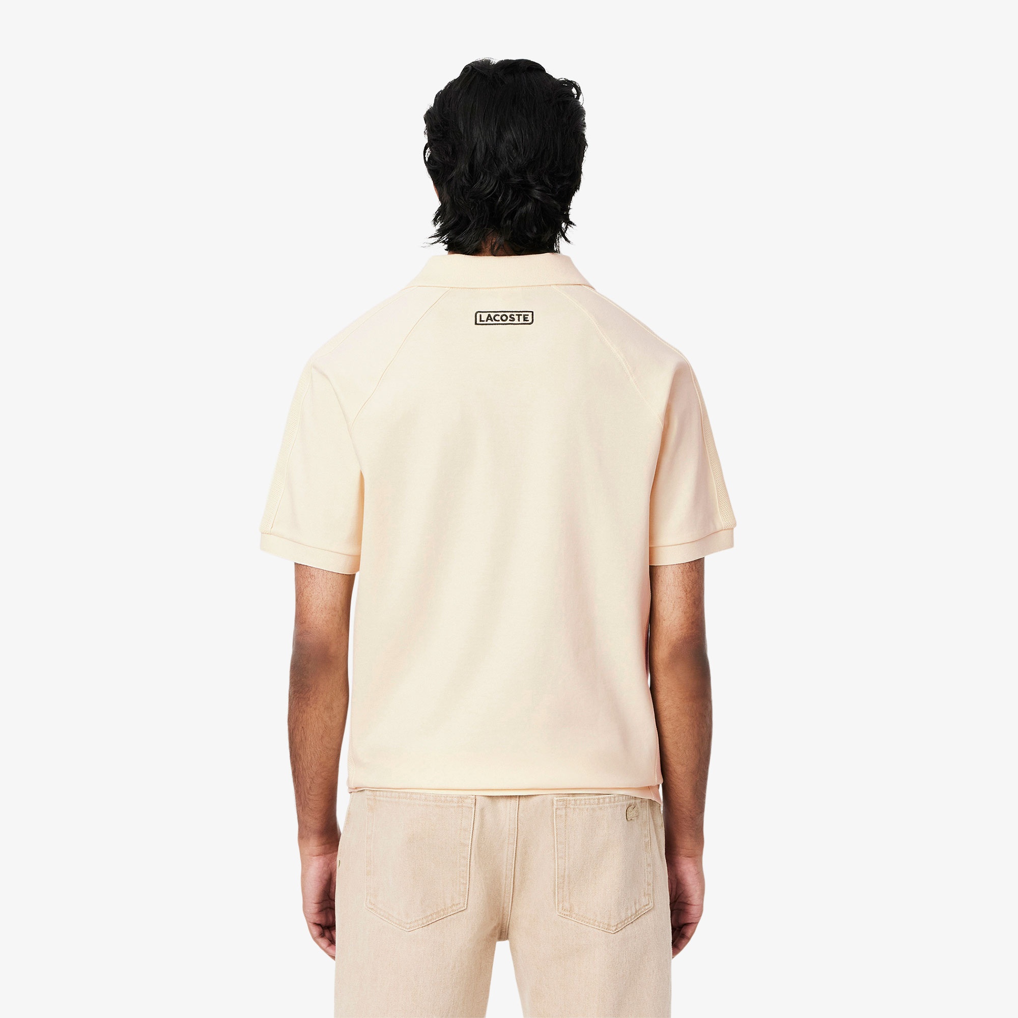 Lacoste Erkek Classic Fit Organik Pamuk Krem Polo