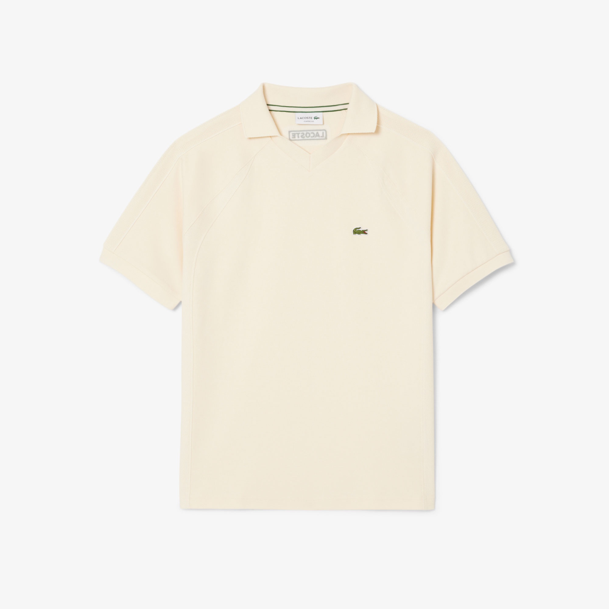 Lacoste Erkek Classic Fit Organik Pamuk Krem Polo
